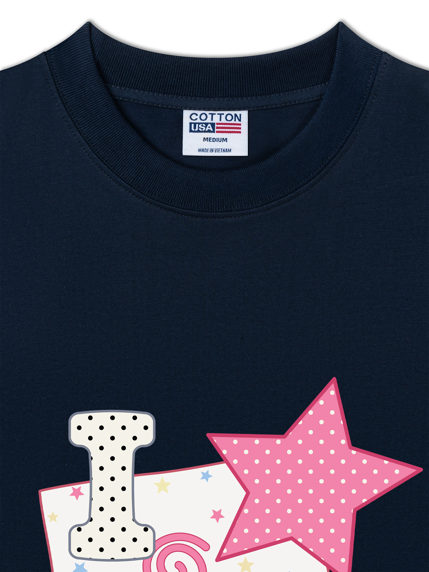 Áo Thun Relaxed Fit Dotty Mood Pink Star Candy