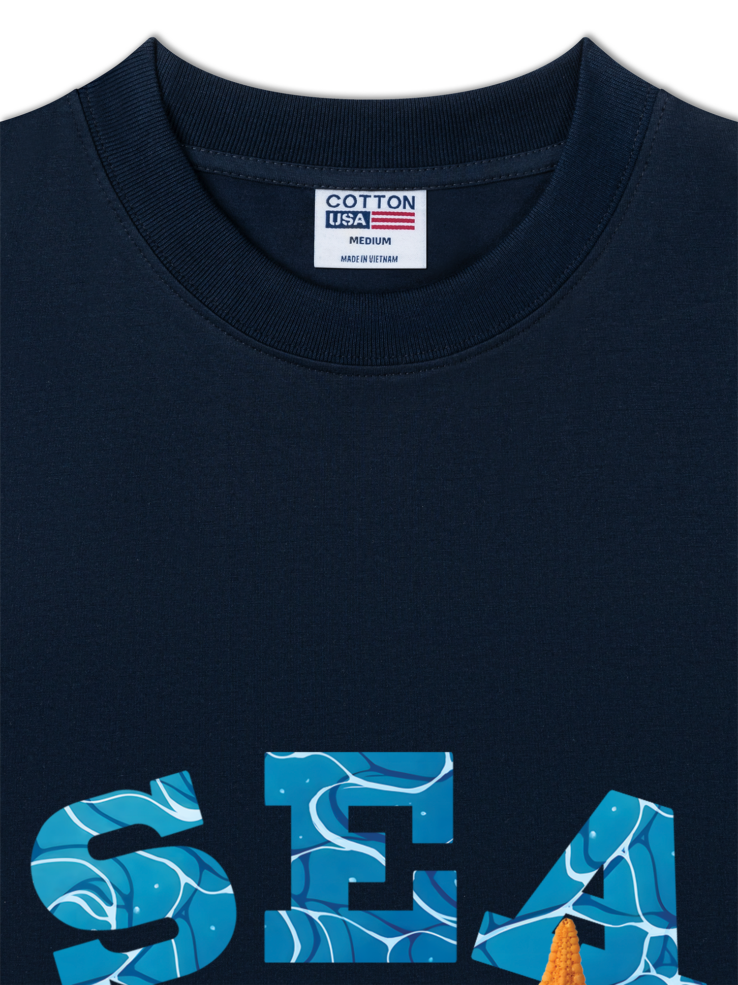 Áo Thun Relaxed Fit Tropical Starfish Parrty Sea Water