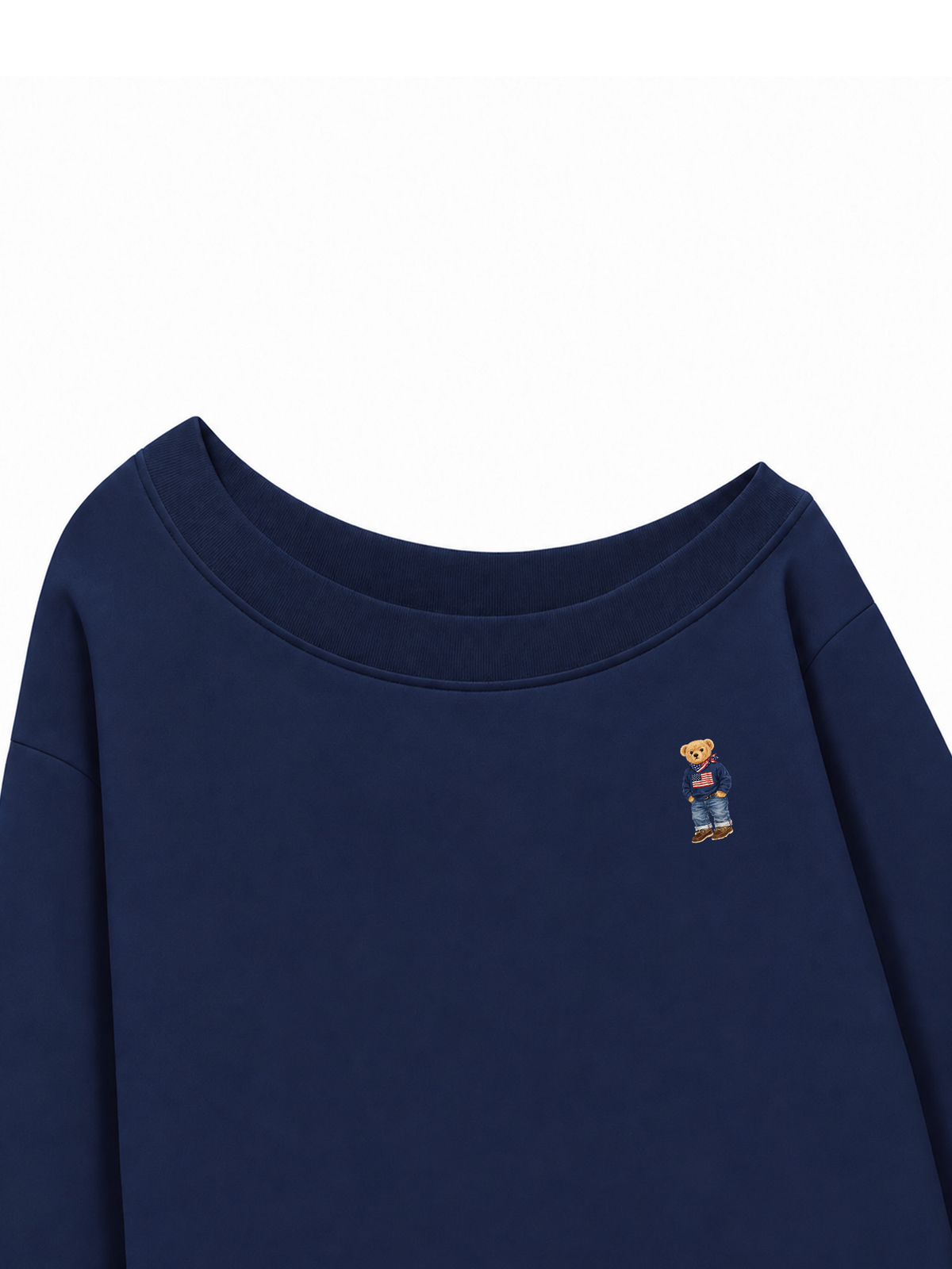 Áo Sweater Lệch Vai Nỉ Hai Da America Boy