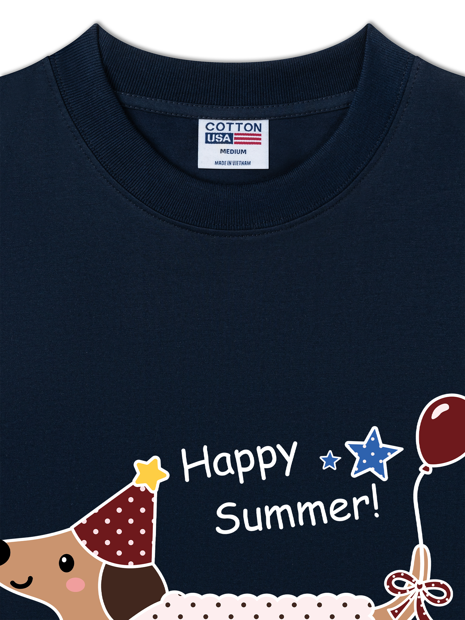 Áo Thun Relaxed Fit Dotty Mood Happy Summer Dog