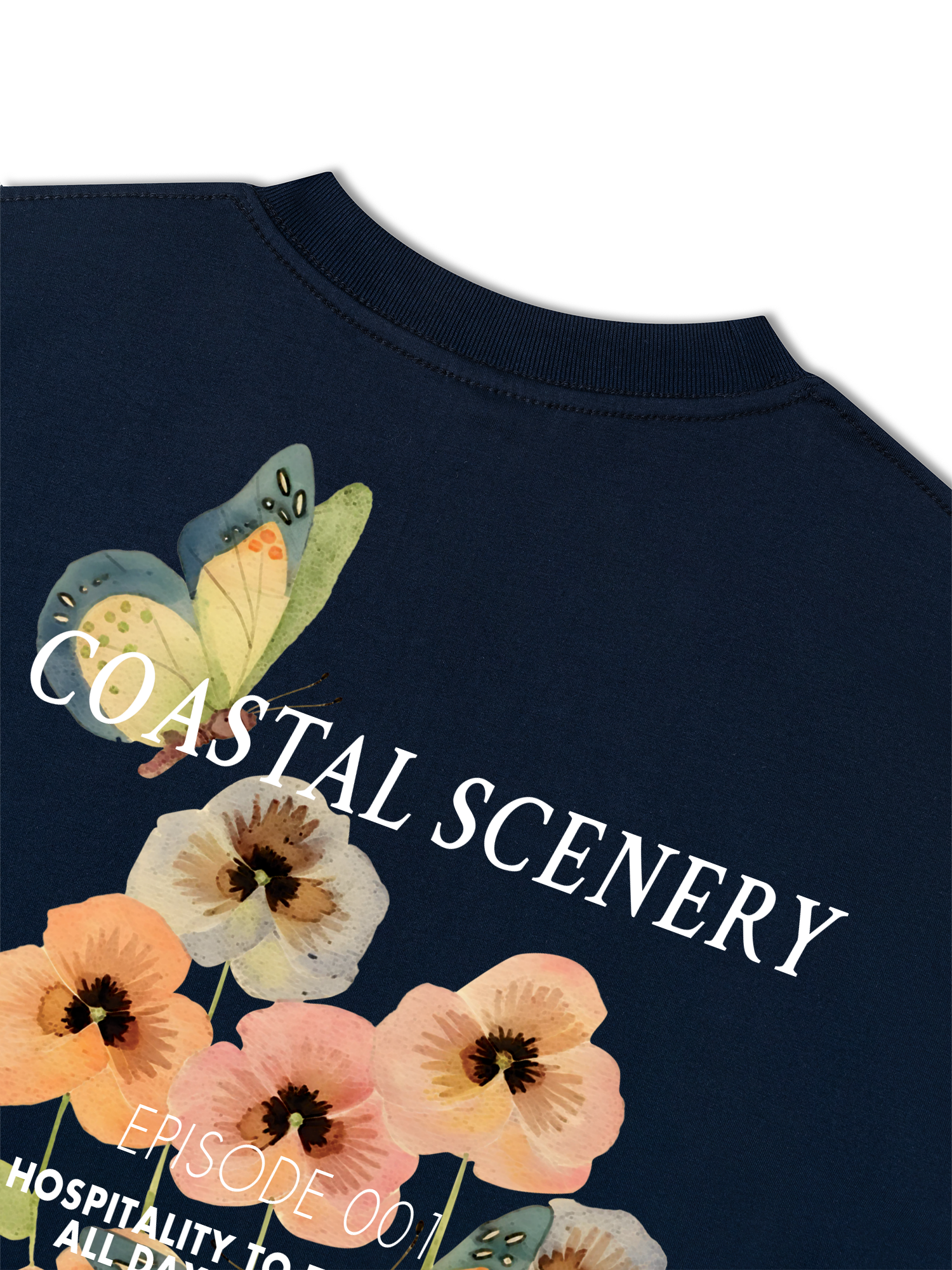 Áo Thun Relaxed Fit Floral COASTAL SCENERY