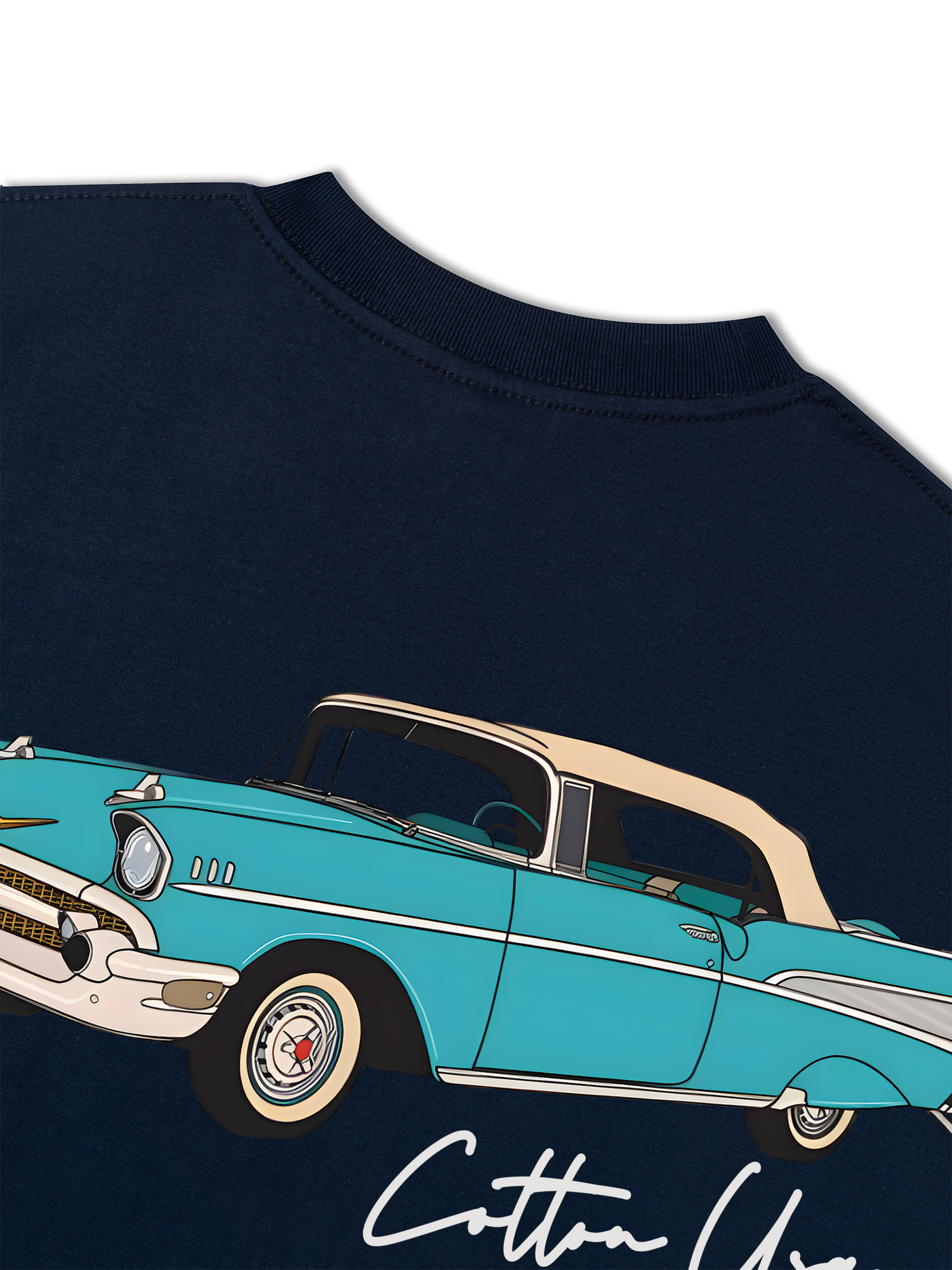 Áo Thun Relaxed Fit Classic Car Blue