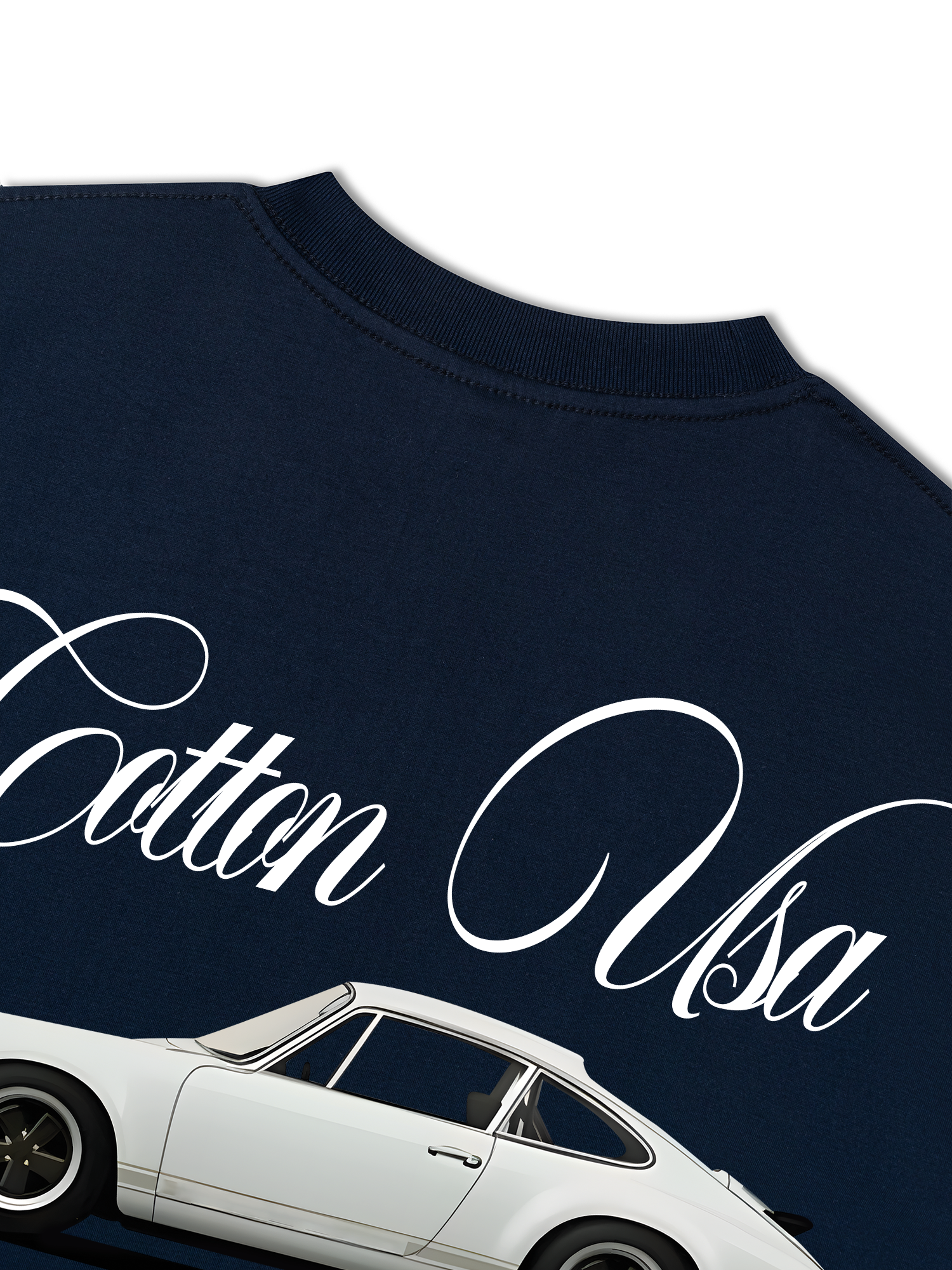 Áo Thun Relaxed Fit Classic Car White