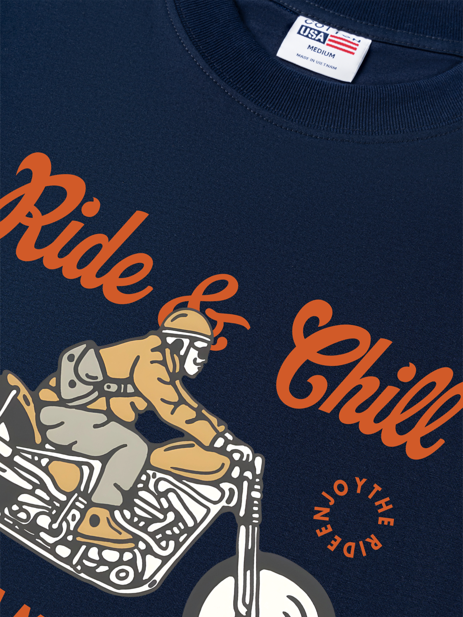 Áo Thun Relaxed Fit Motorbike Ride & Chill