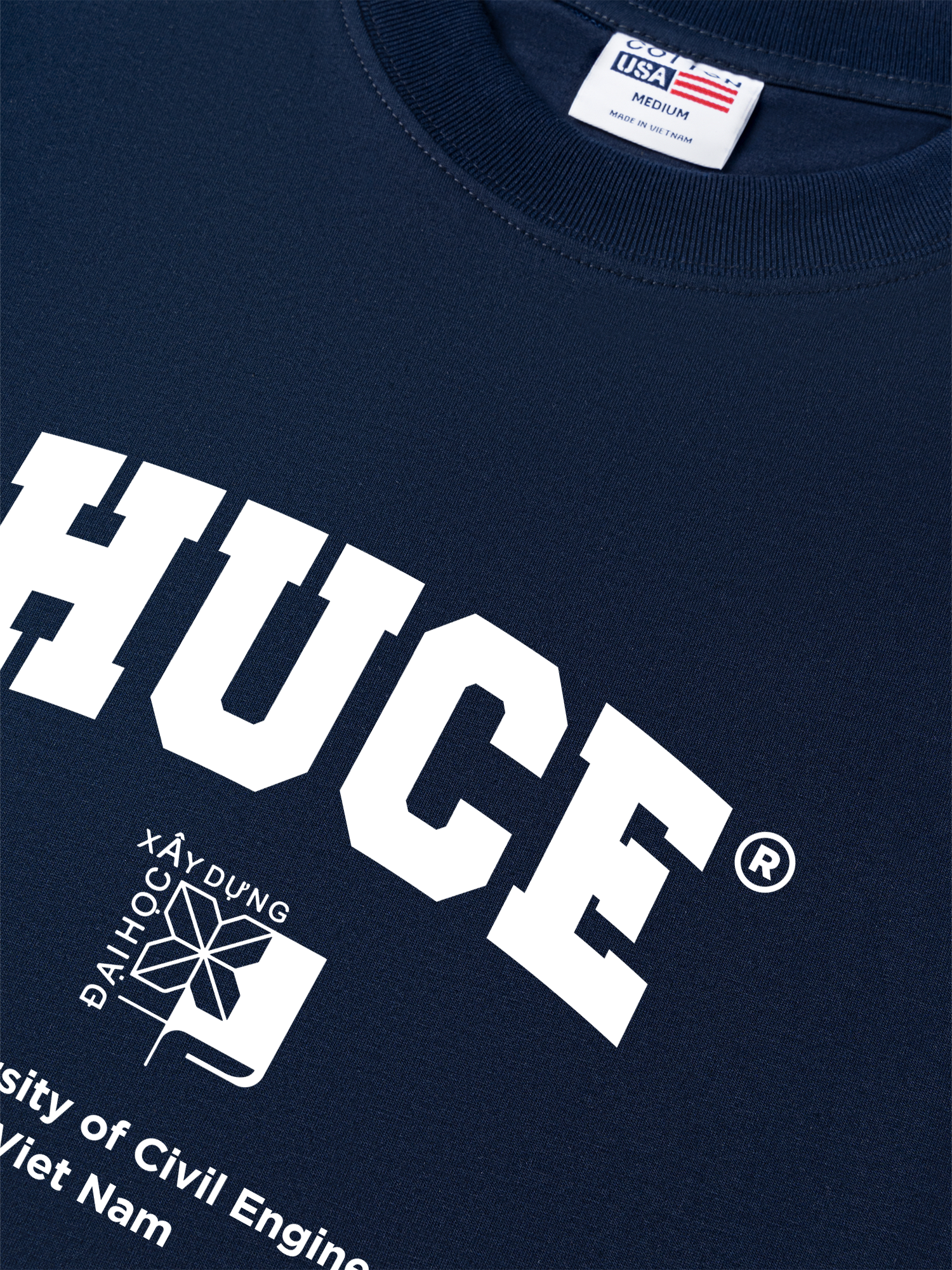 Áo Thun Relaxed Fit HUCE - Hanoi University of Civil Engineering