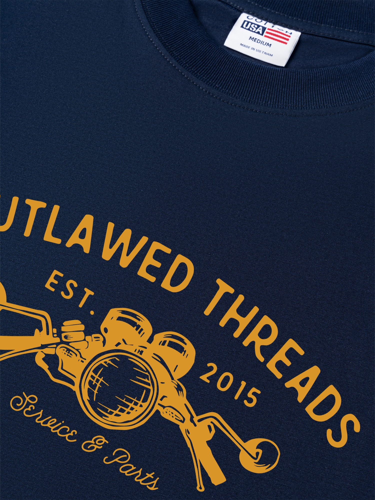 Áo Thun Relaxed Fit Motorbike Outlawed Threads