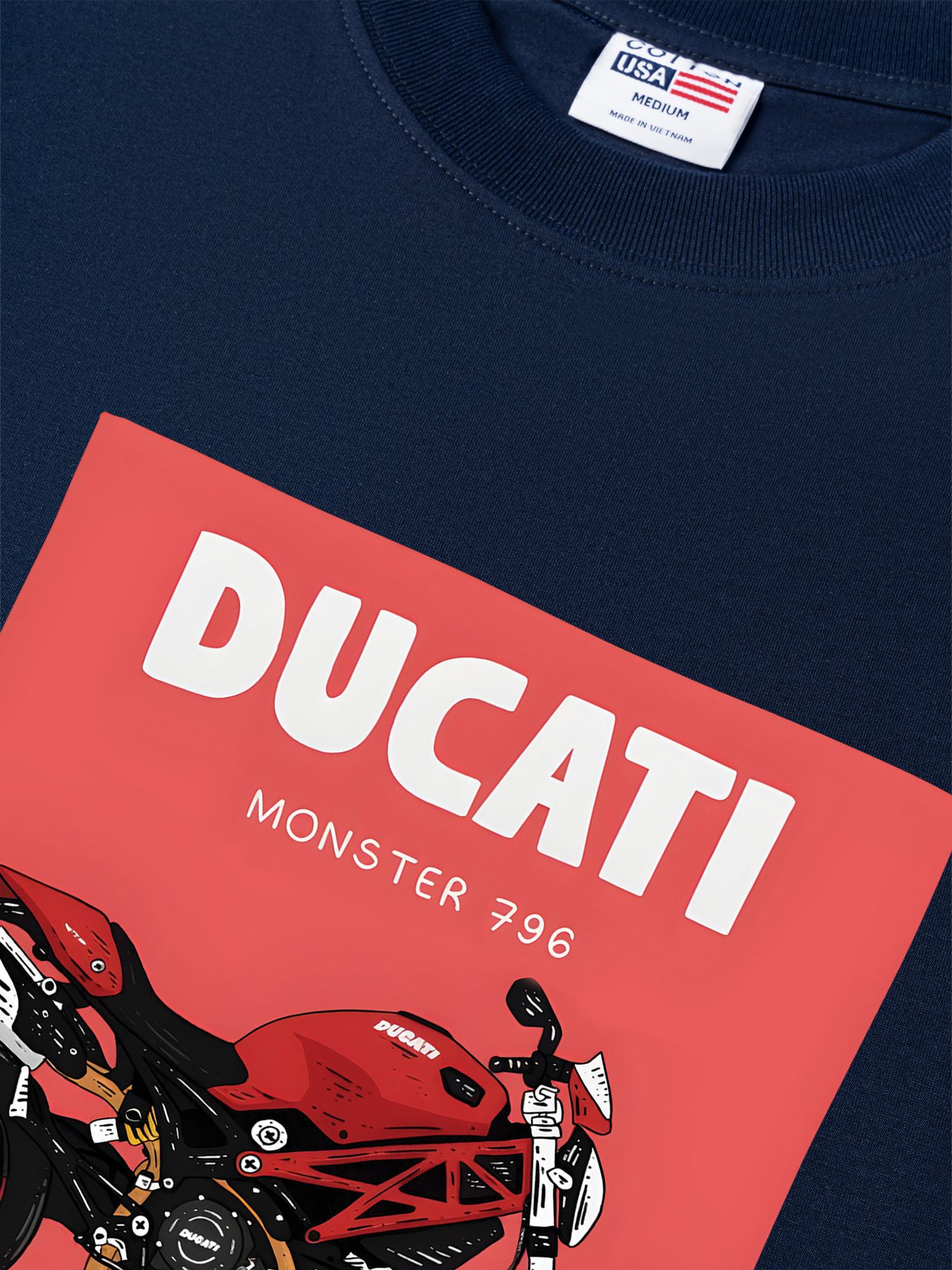 Áo Thun Relaxed Fit Motorcycles Ducati Monster 796