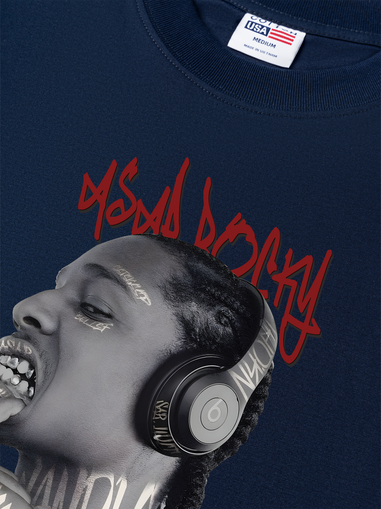 Áo Thun Relaxed Fit Rapper A$AP Rocky Graphic