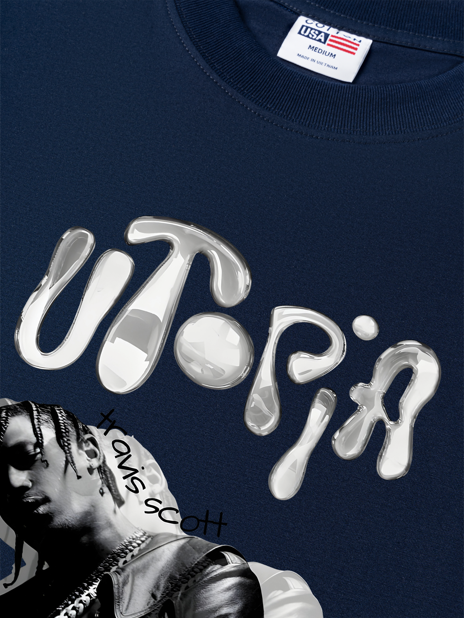 Áo Thun Relaxed Fit Rapper Travis Scott Utopia