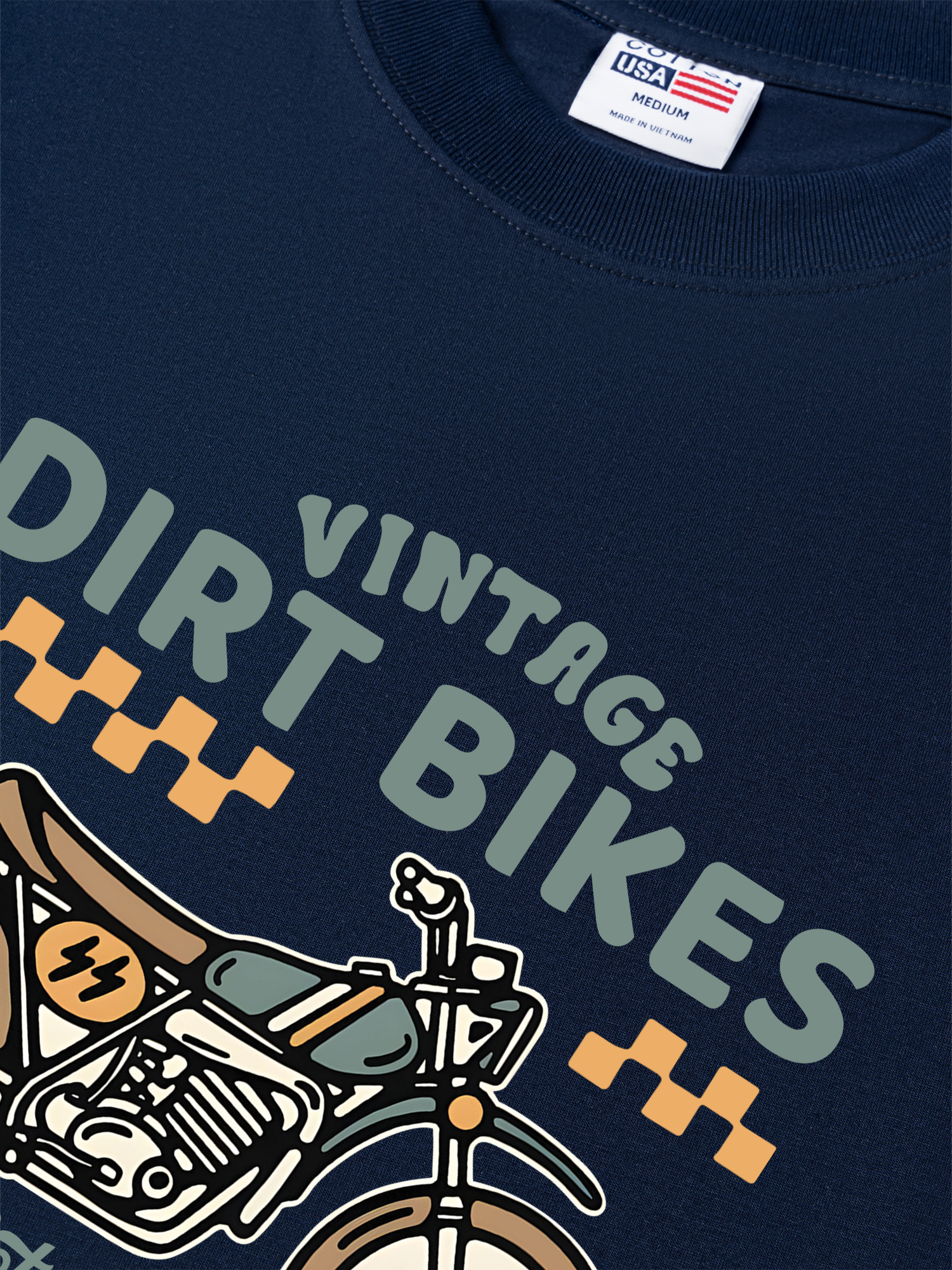 Áo Thun Relaxed Fit Motorbike Vintage Dirt Bike