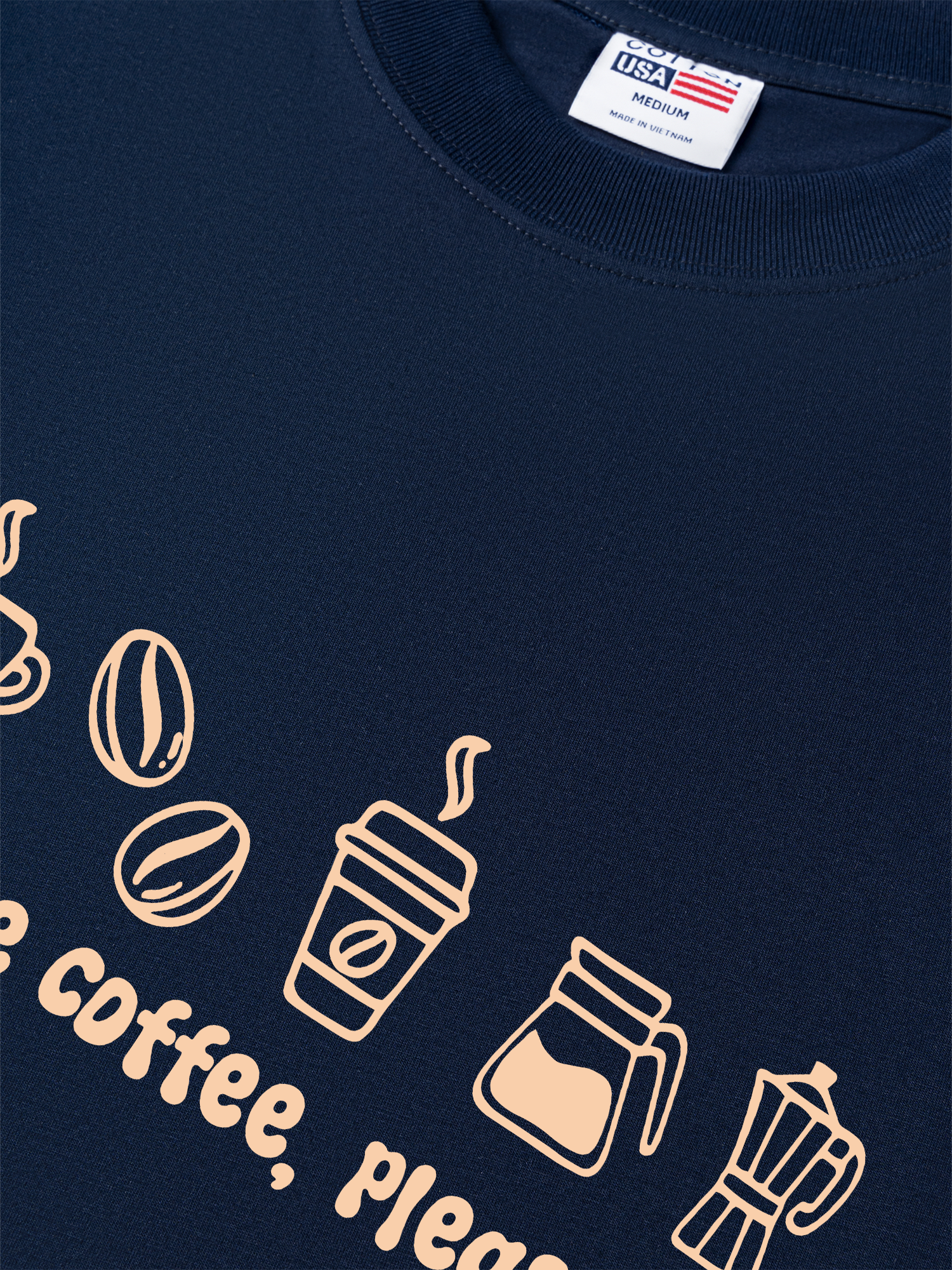 Áo Thun Relaxed Fit Daily Cup More Coffee, Please!