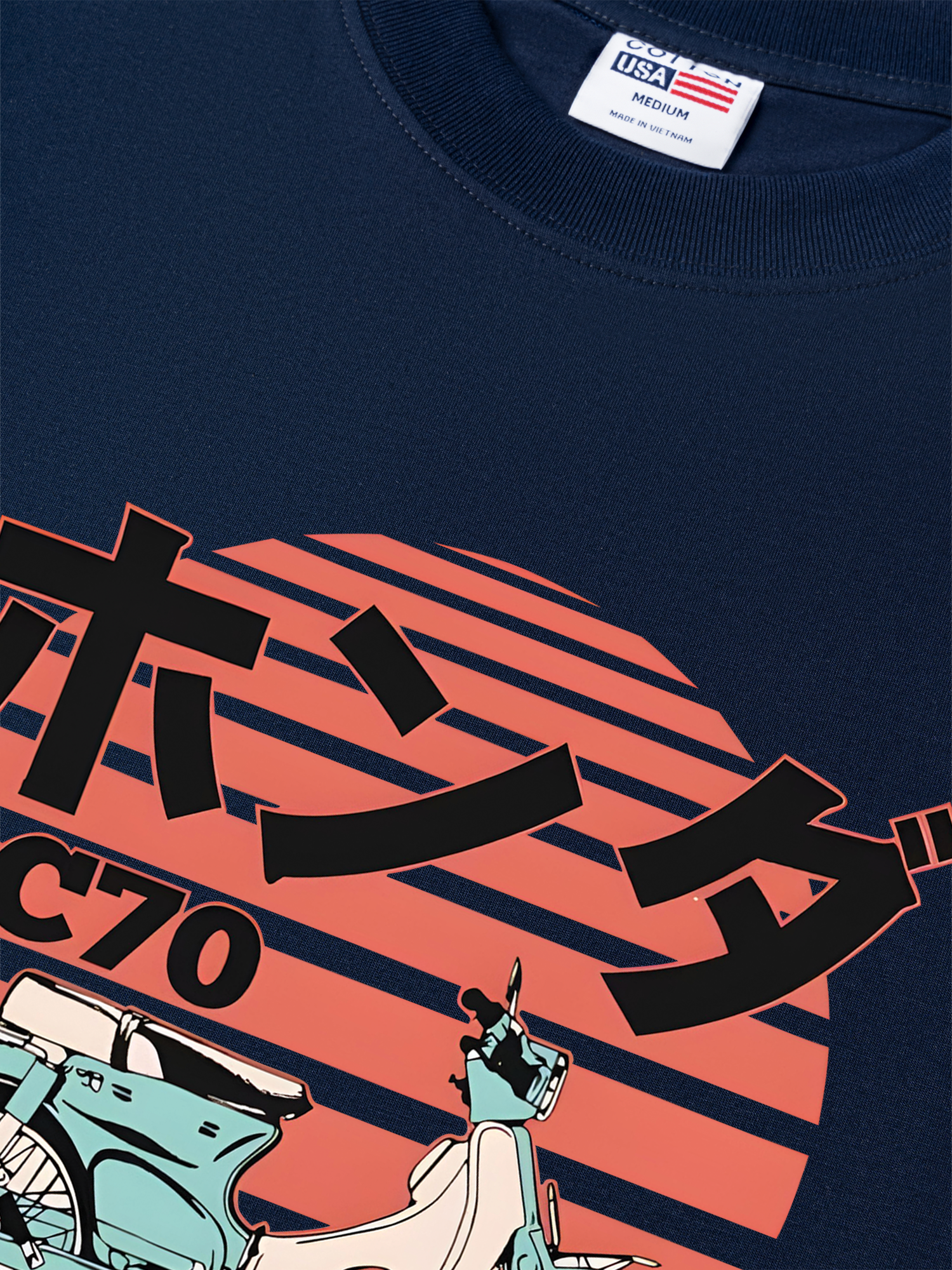 Áo Thun Relaxed Fit Motorbike Honda C70 CLASSIC