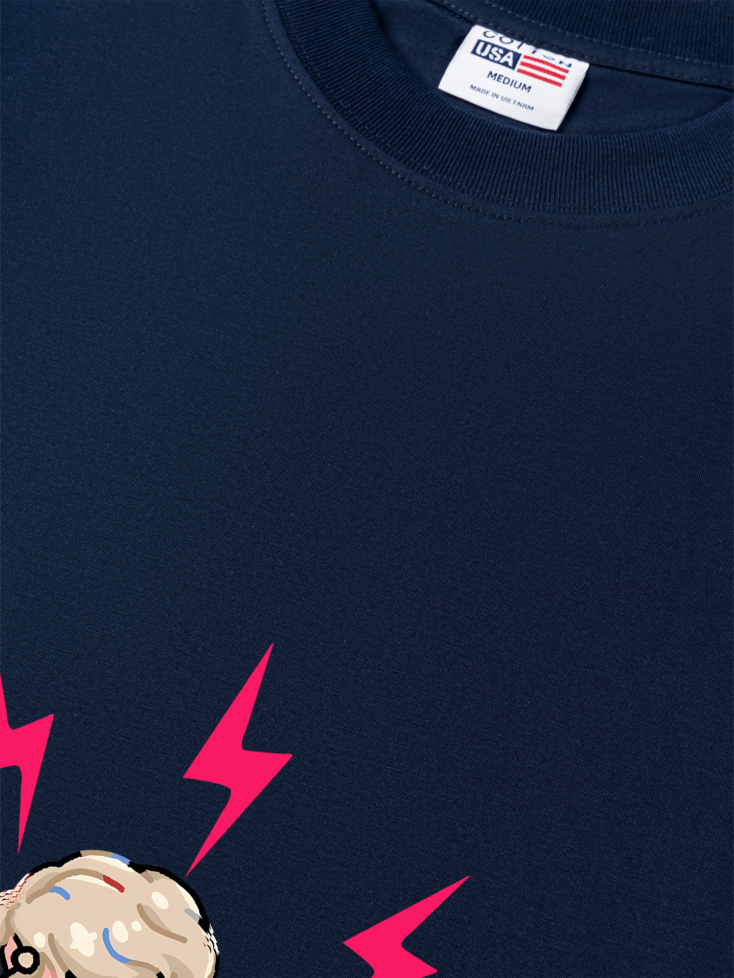 Áo Thun Relaxed Fit Black Pink Cute APT