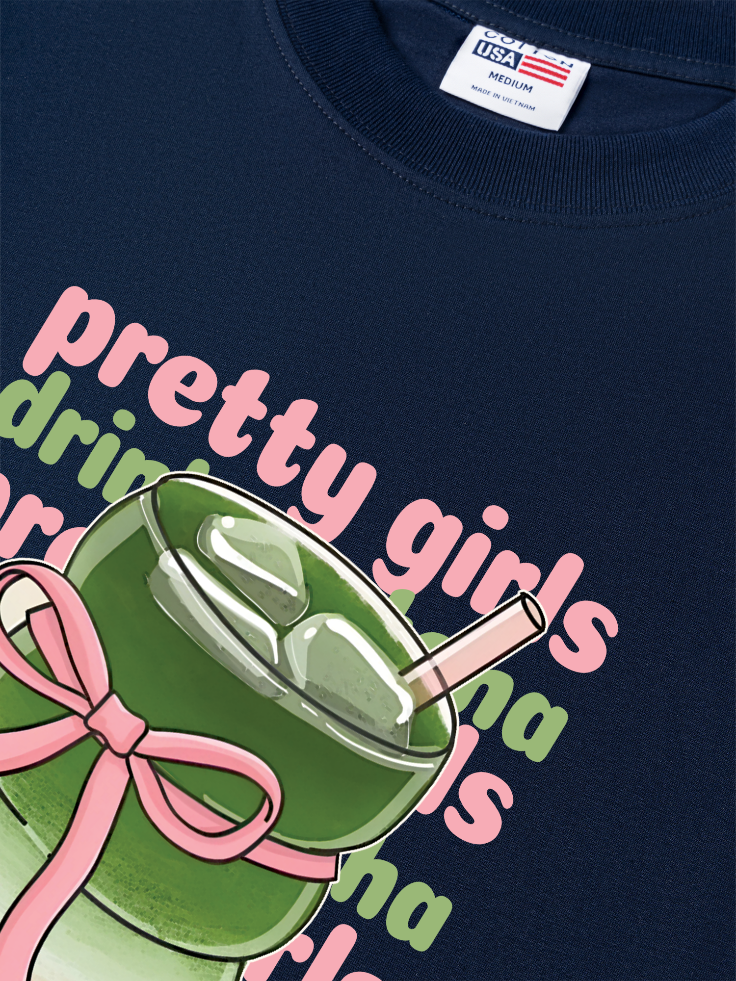 Áo Thun Relaxed Fit Daily Cup Pretty Girls Drink Matcha