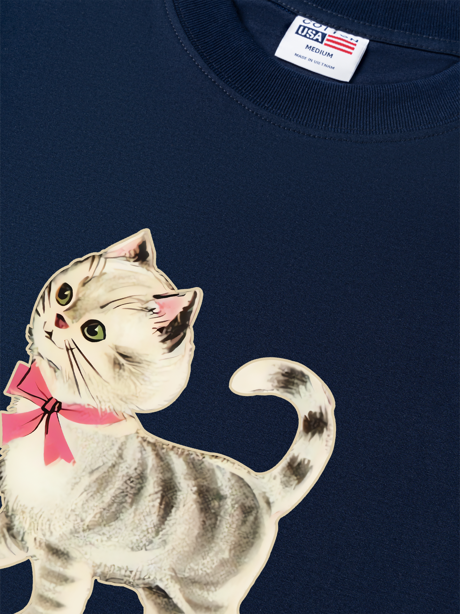 Áo Thun Relaxed Fit Soft Paw Pet Friend Cat