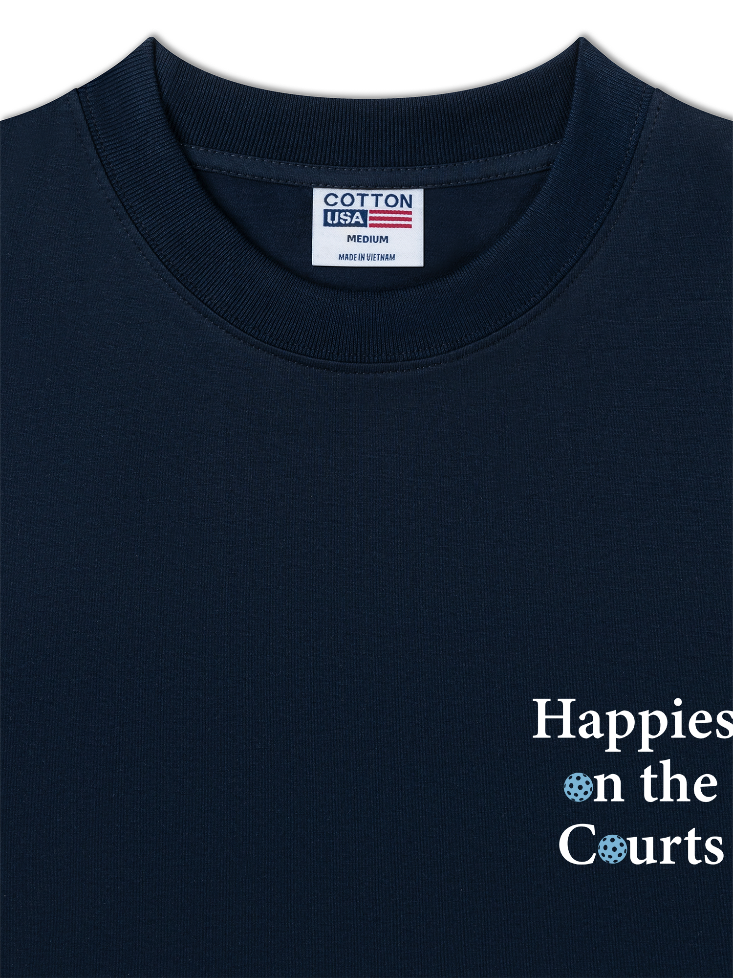 Áo Thun Relaxed Fit Pickleball Happiest on the Courts