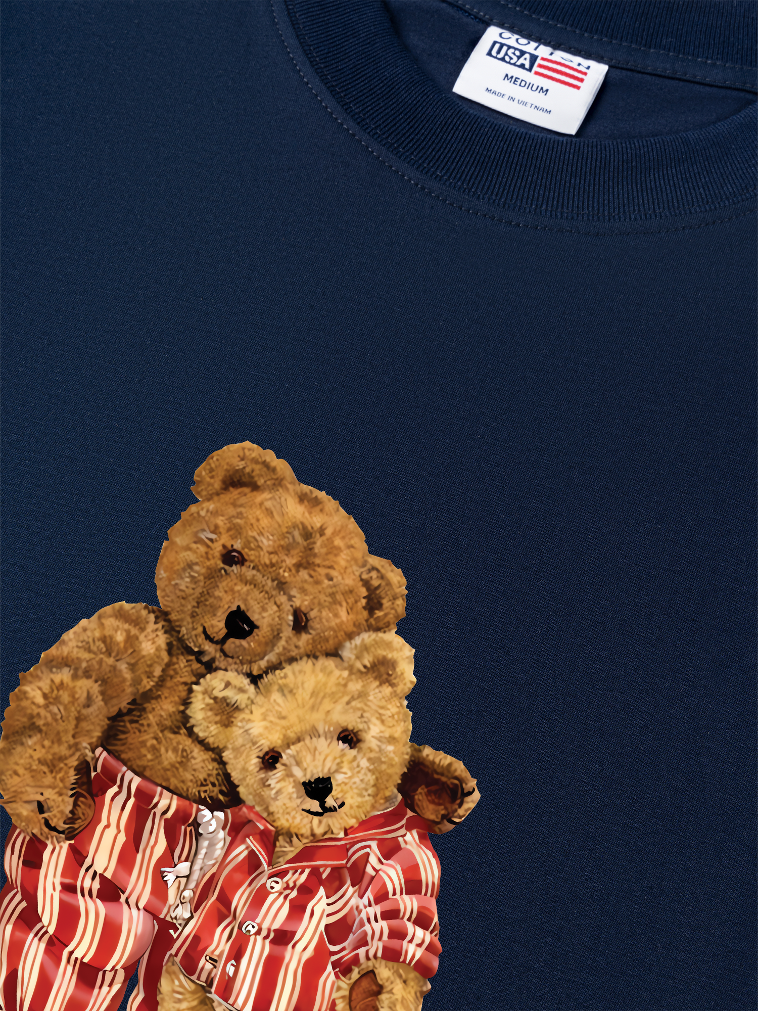 Áo Thun Relaxed Fit Couple Bear Go To Bed