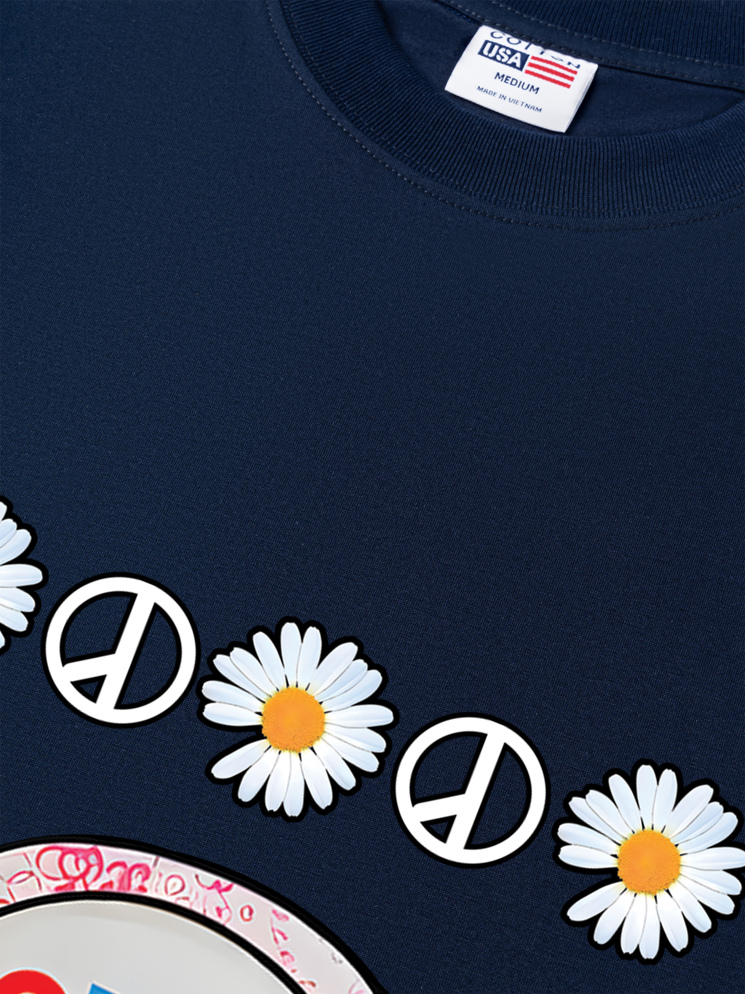 Áo Thun Relaxed Fit Floral With GD Chibi Daisy Flower