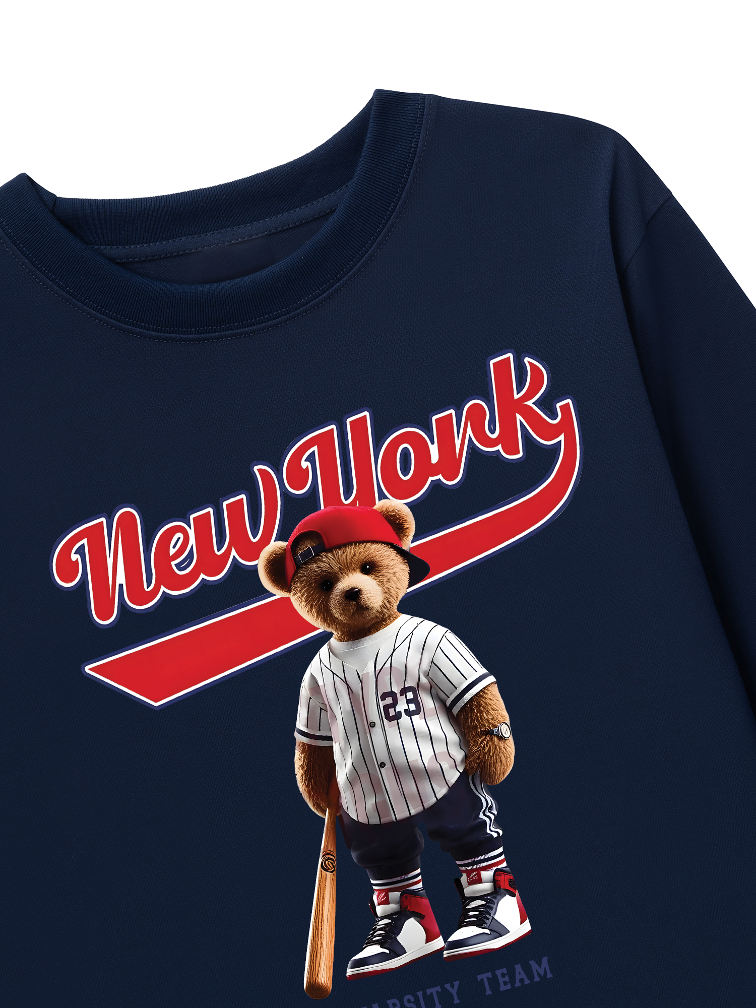 Áo Thun Dài Tay Baseball New York Teddy