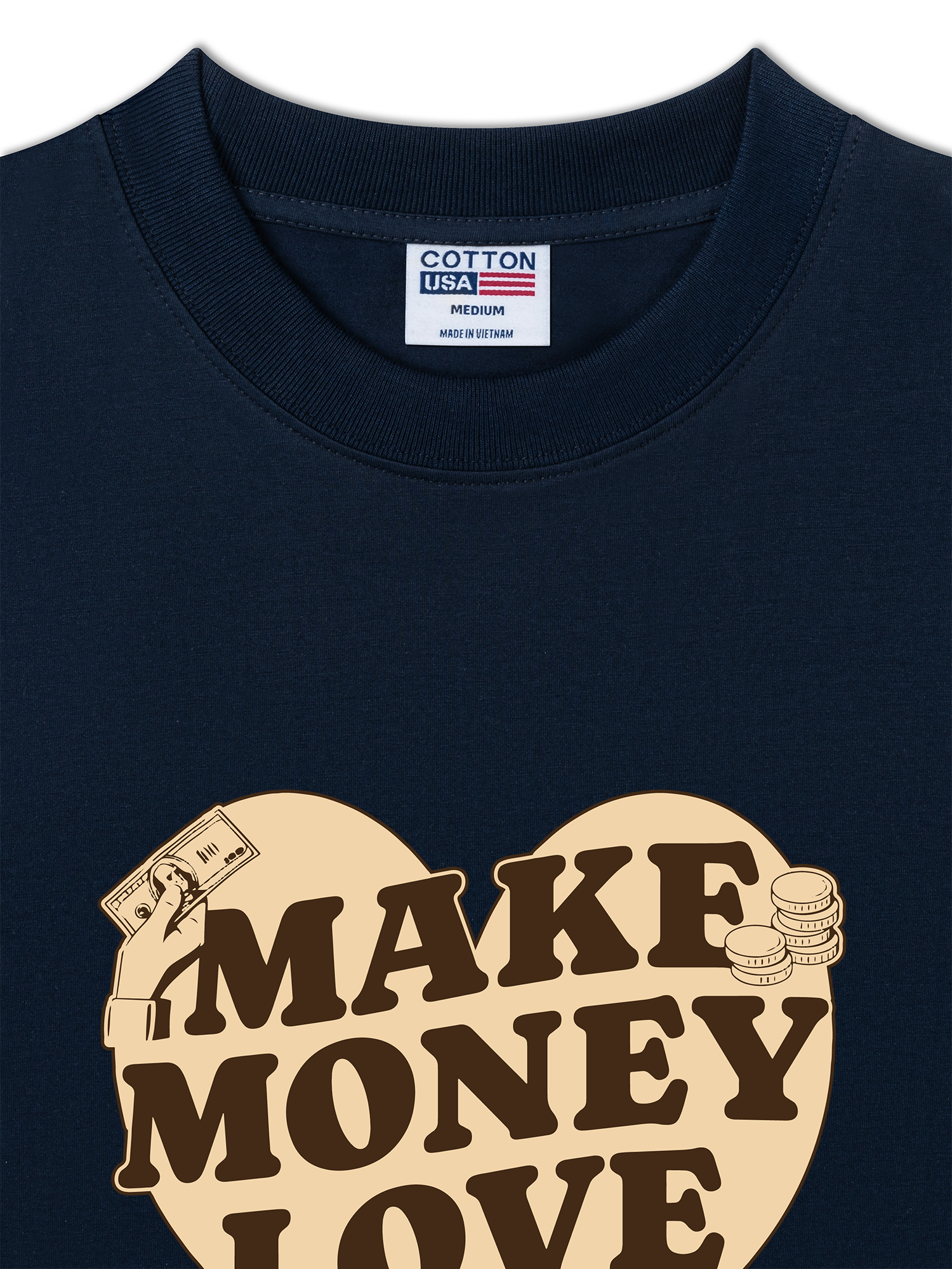 Áo Thun Relaxed Fit Money Make Money Love