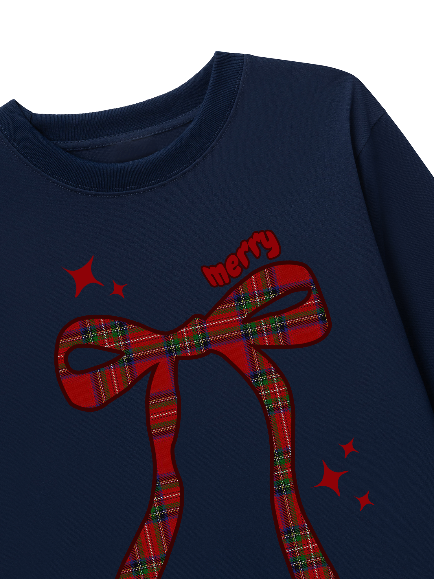 Áo Thun Dài Tay Merry Plaid Bow