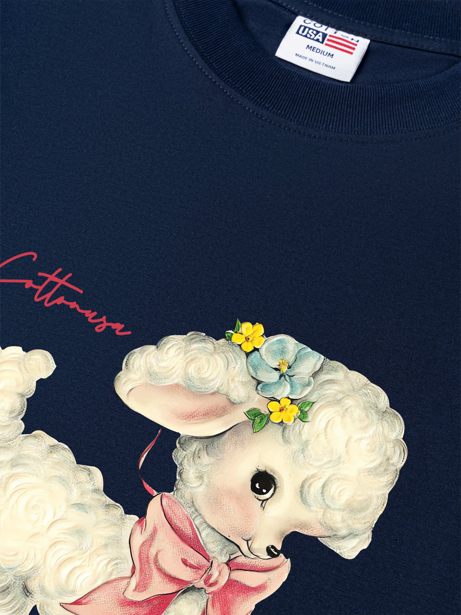 Áo Thun Relaxed Fit Soff Paw Cute Sheep