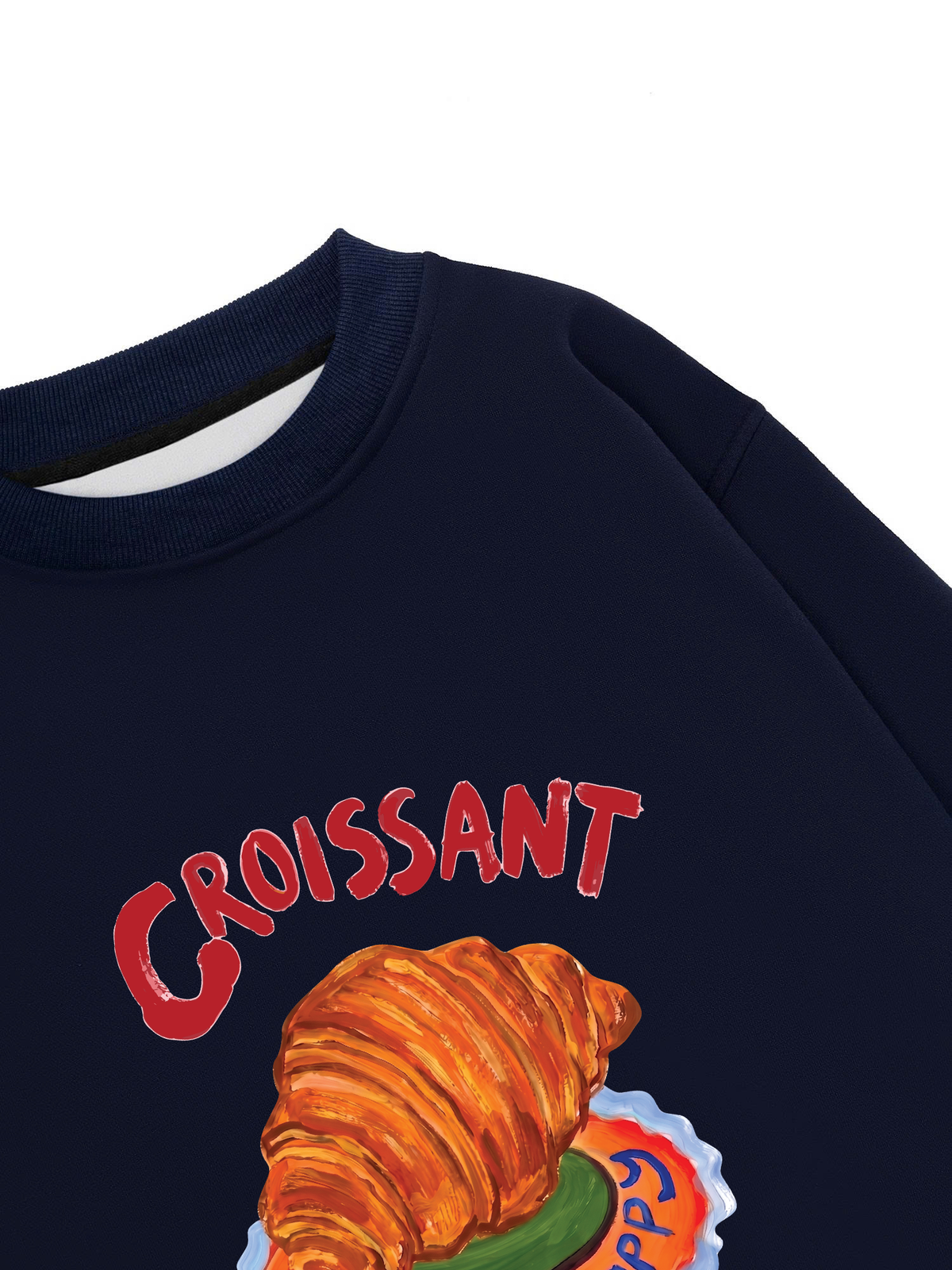 Áo Sweater Nỉ Hai Da Yummy Mood Croissant Club