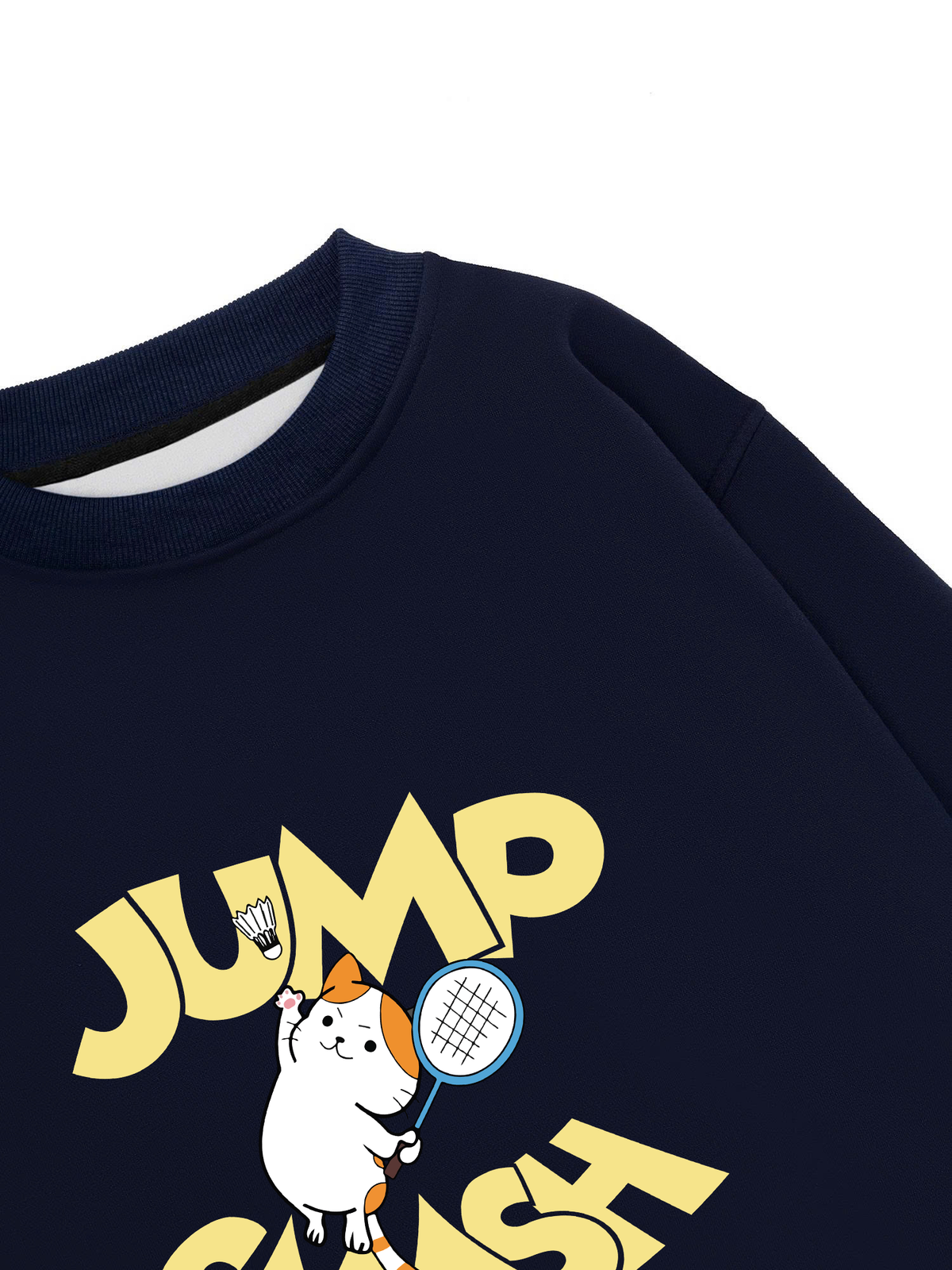Áo Sweater Nỉ Hai Da Badminton Cat Jump Smash