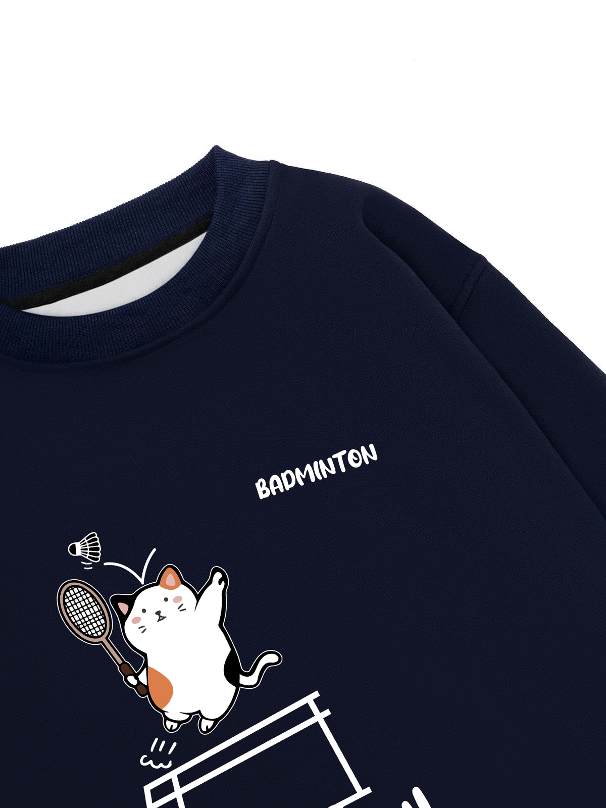 Áo Sweater Nỉ Hai Da Badminton Jumping Smash