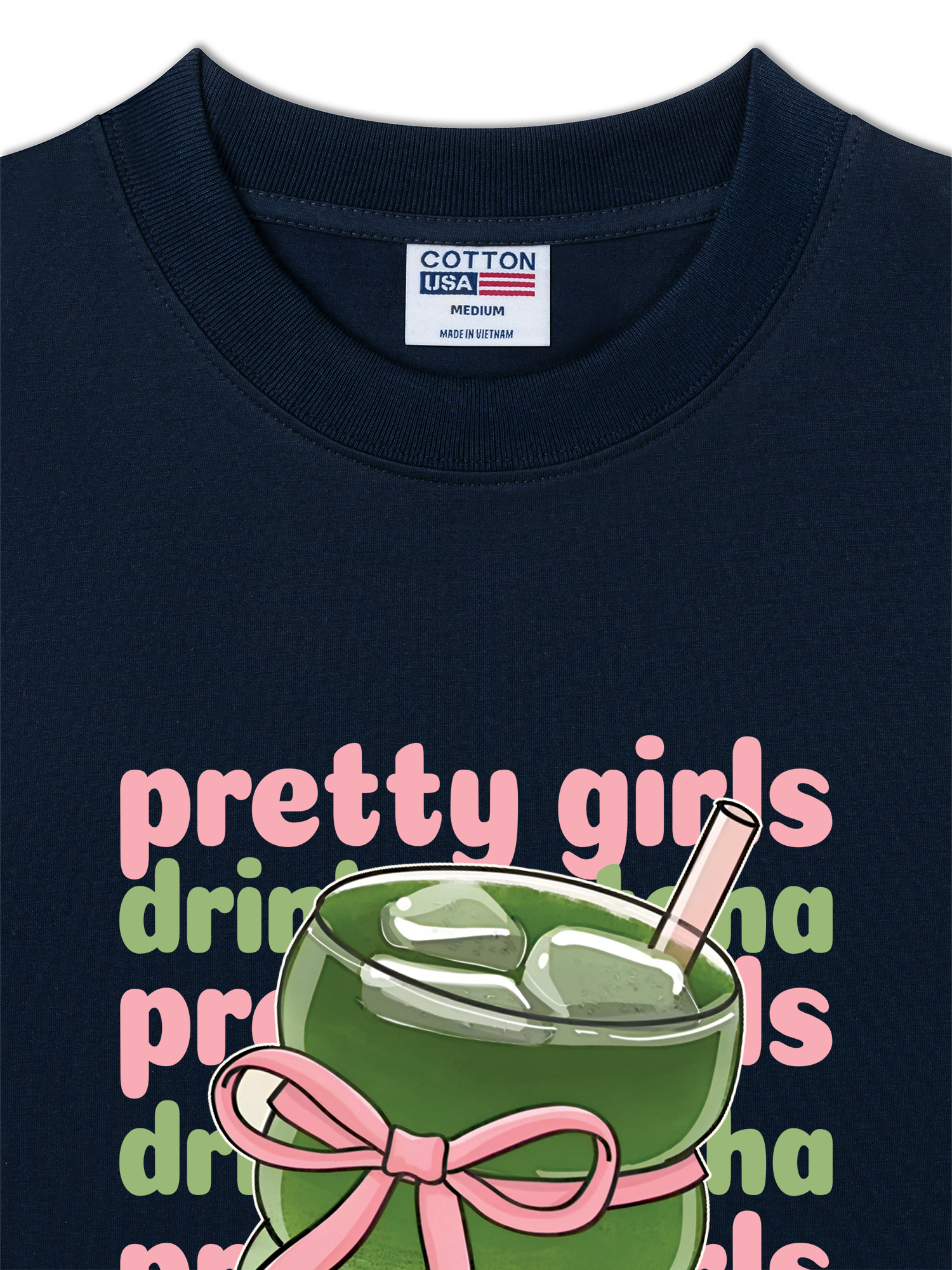 Áo Thun Relaxed Fit Daily Cup Pretty Girls Drink Matcha