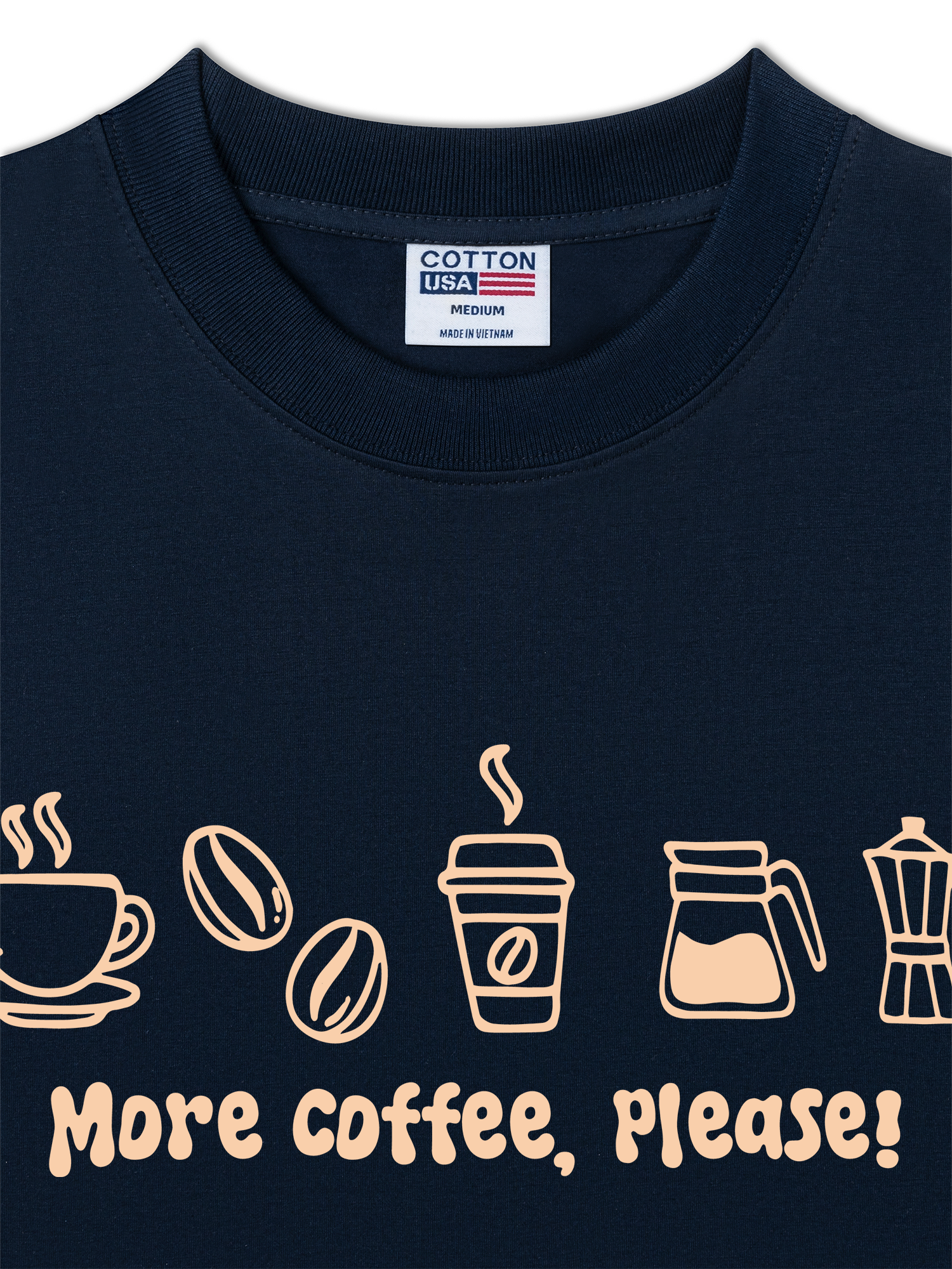 Áo Thun Relaxed Fit Daily Cup More Coffee, Please!