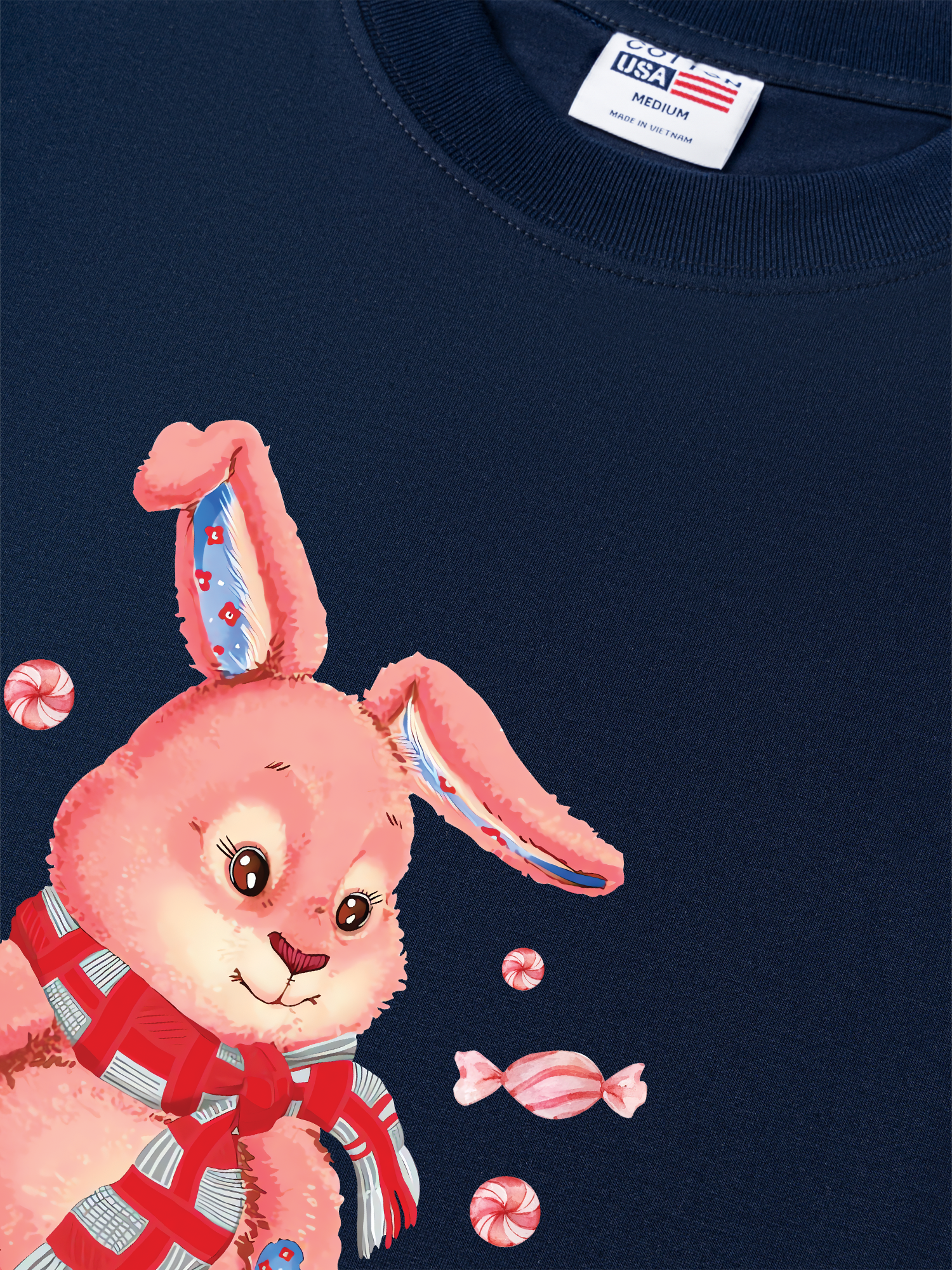 Áo Thun Relaxed Fit Soft Paw Pinky Bunny