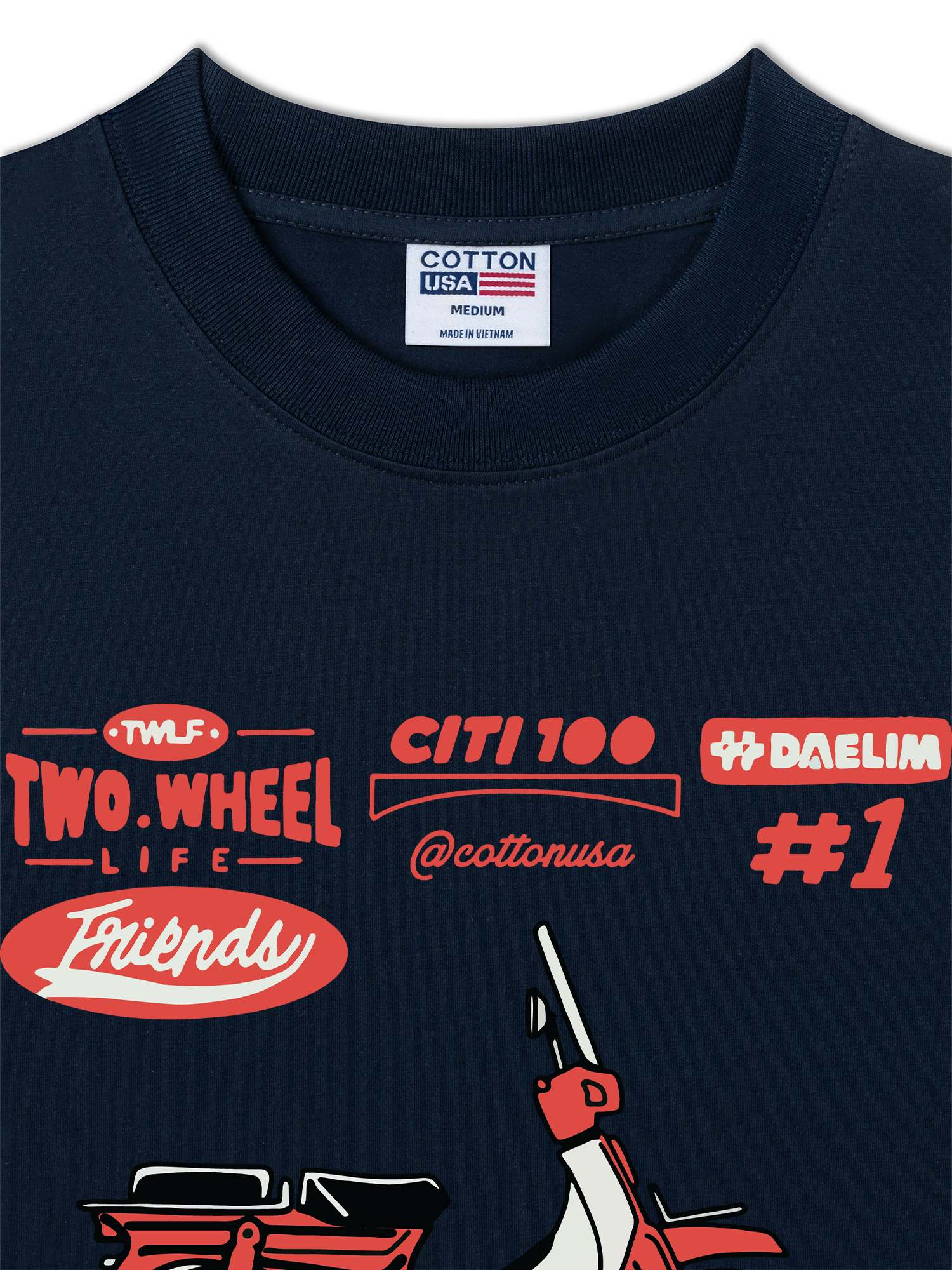 Áo Thun Relaxed Fit Motorbike Citi 100 DAELIM