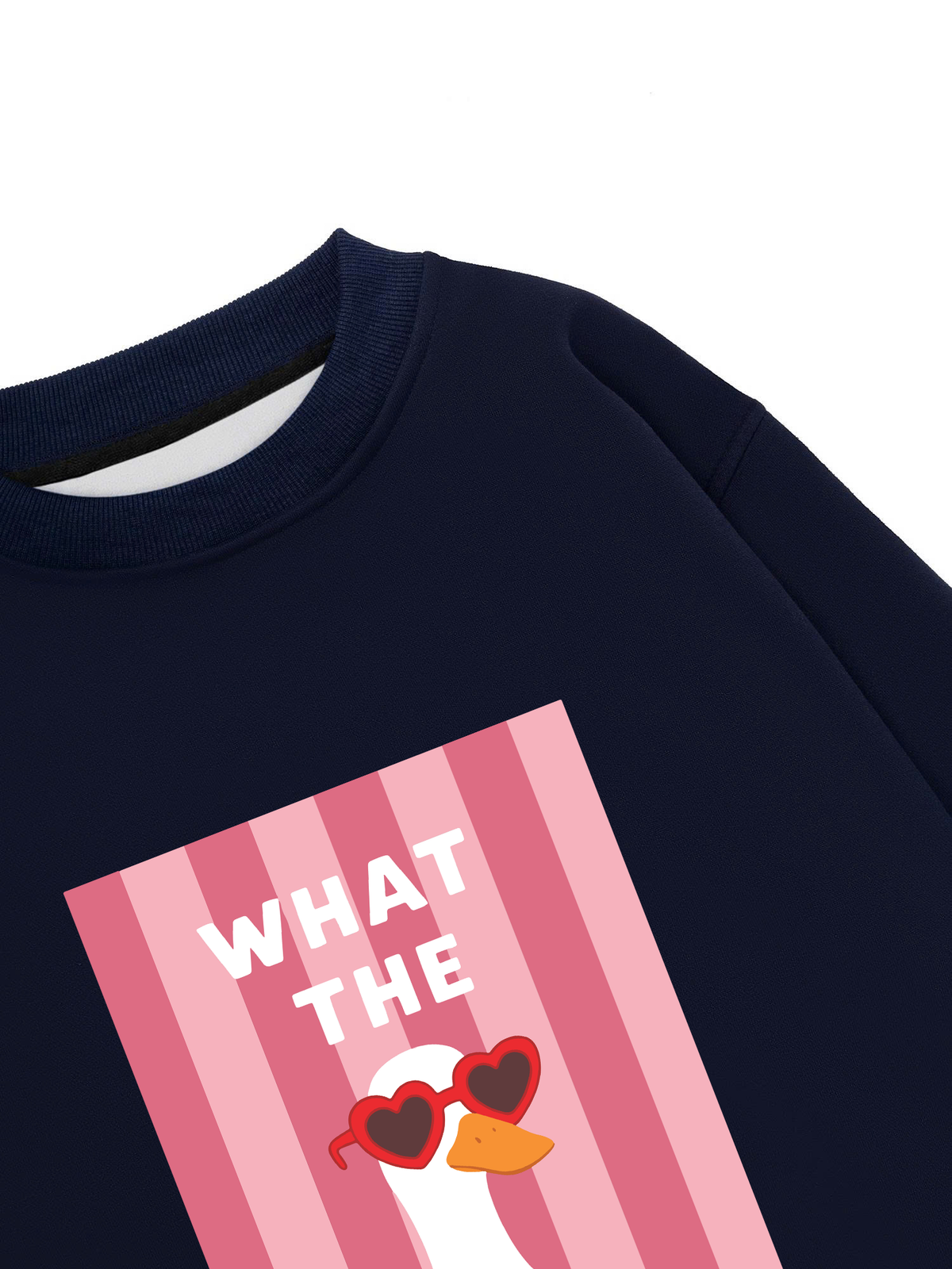 Áo Sweater Nỉ Hai Da Farm What The Duck Striped