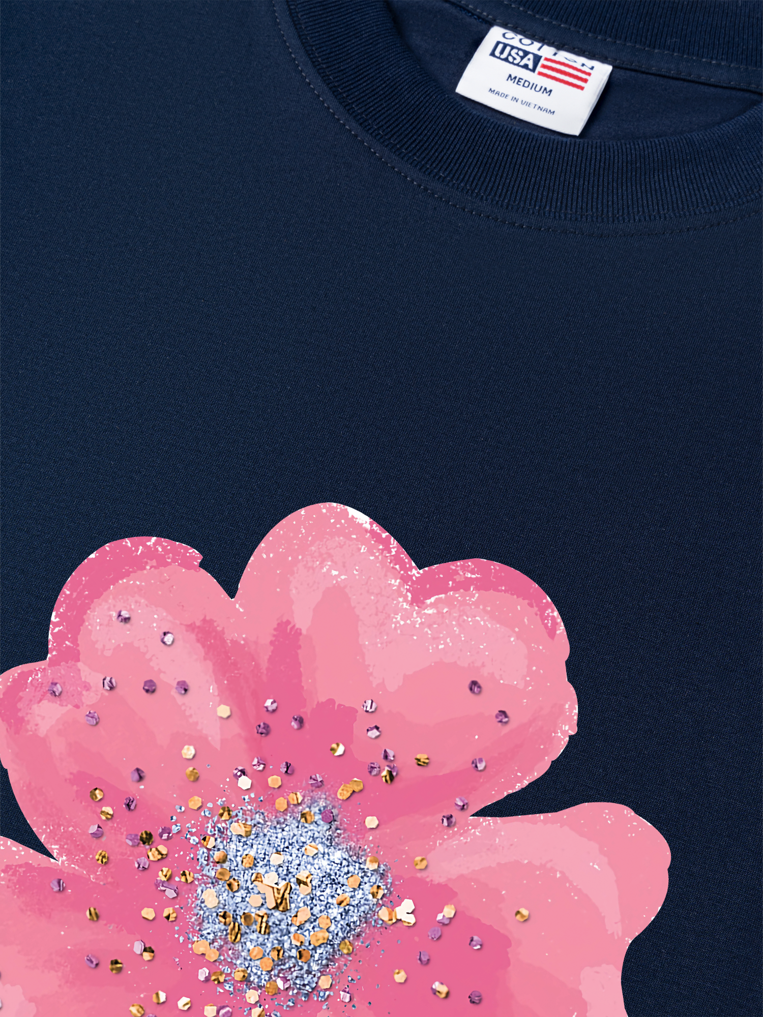Áo Thun Relaxed Fit Bling Pink Flower