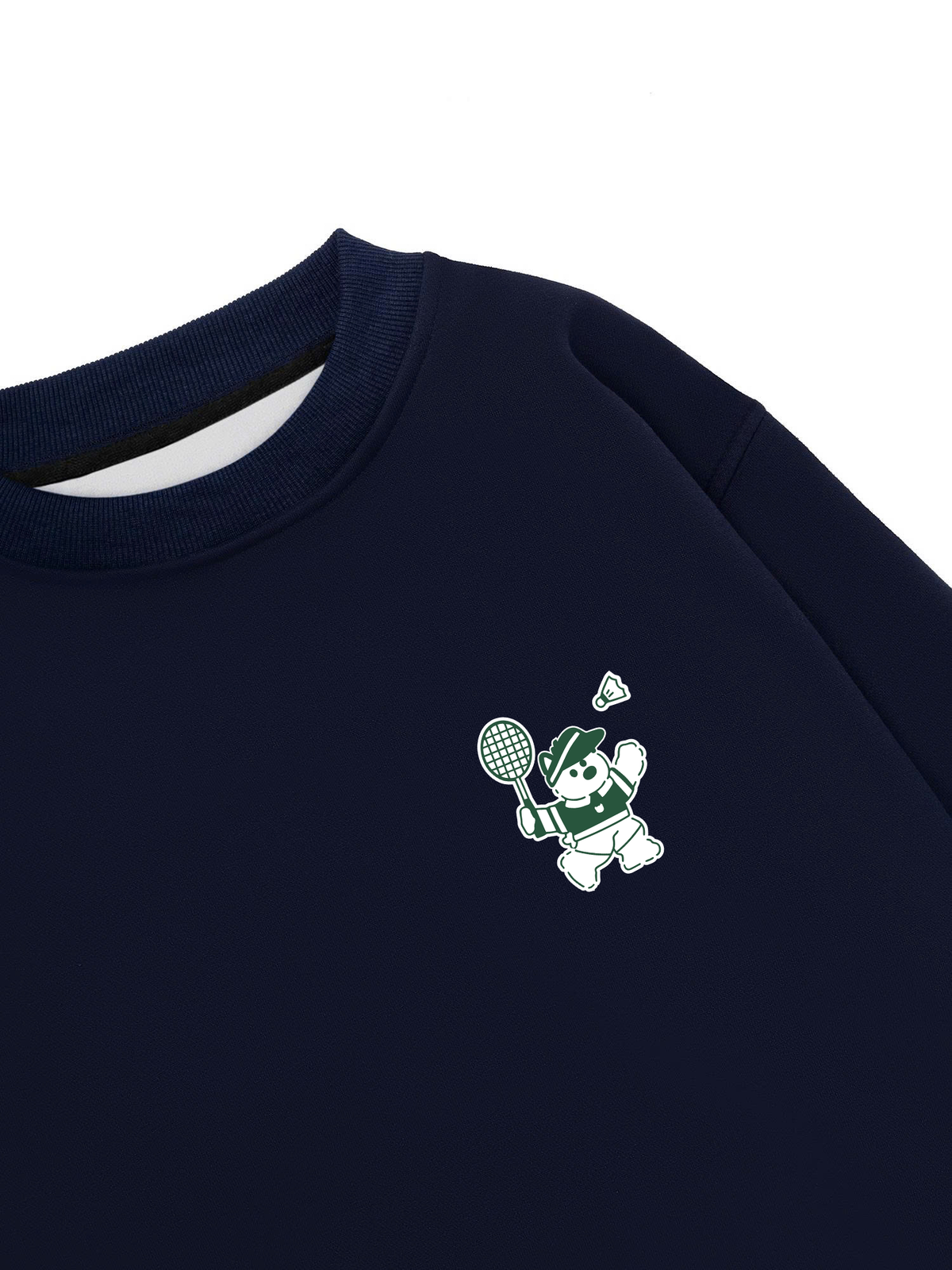 Áo Sweater Nỉ Hai Da Badminton Club Green