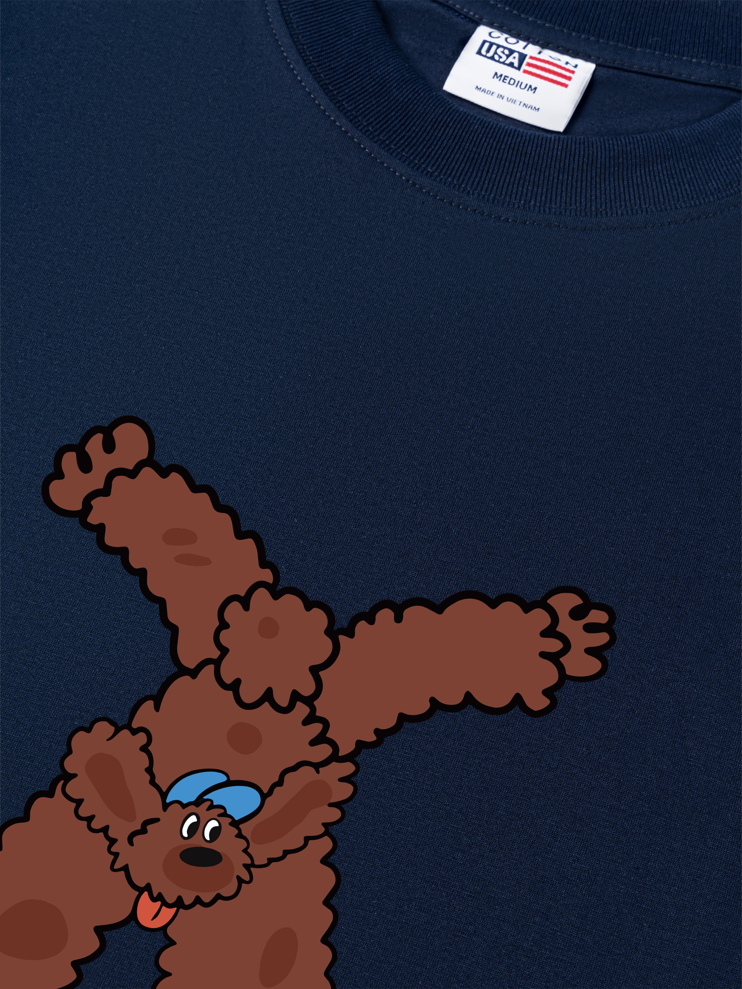 Áo Thun Relaxed Fit Soft Paw Brown Teddy