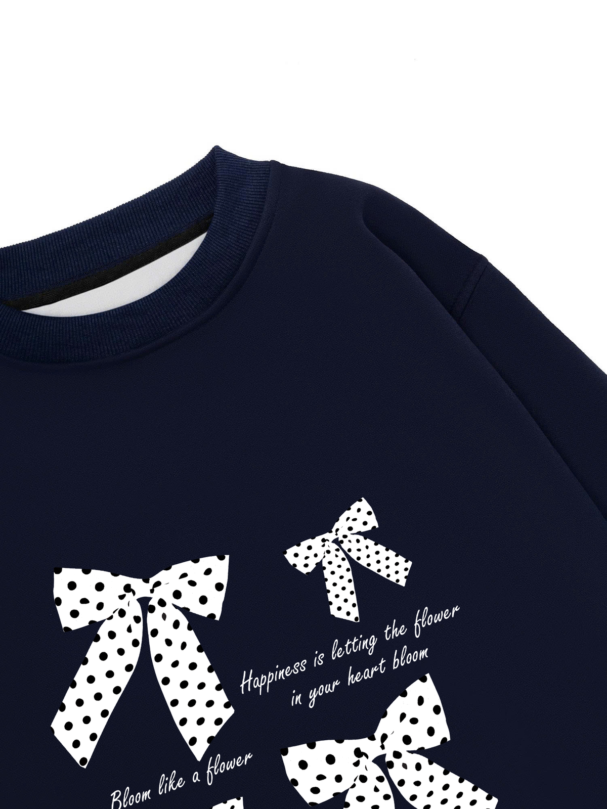 Áo Sweater Nỉ Hai Da Dotty Mood Lovely Bloom Ribbon