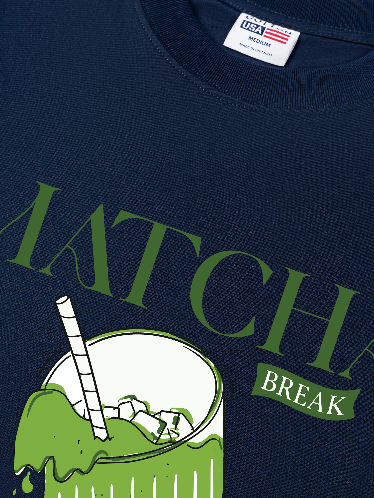 Áo Thun Relaxed Fit Daily Cup Matcha Đá Xay