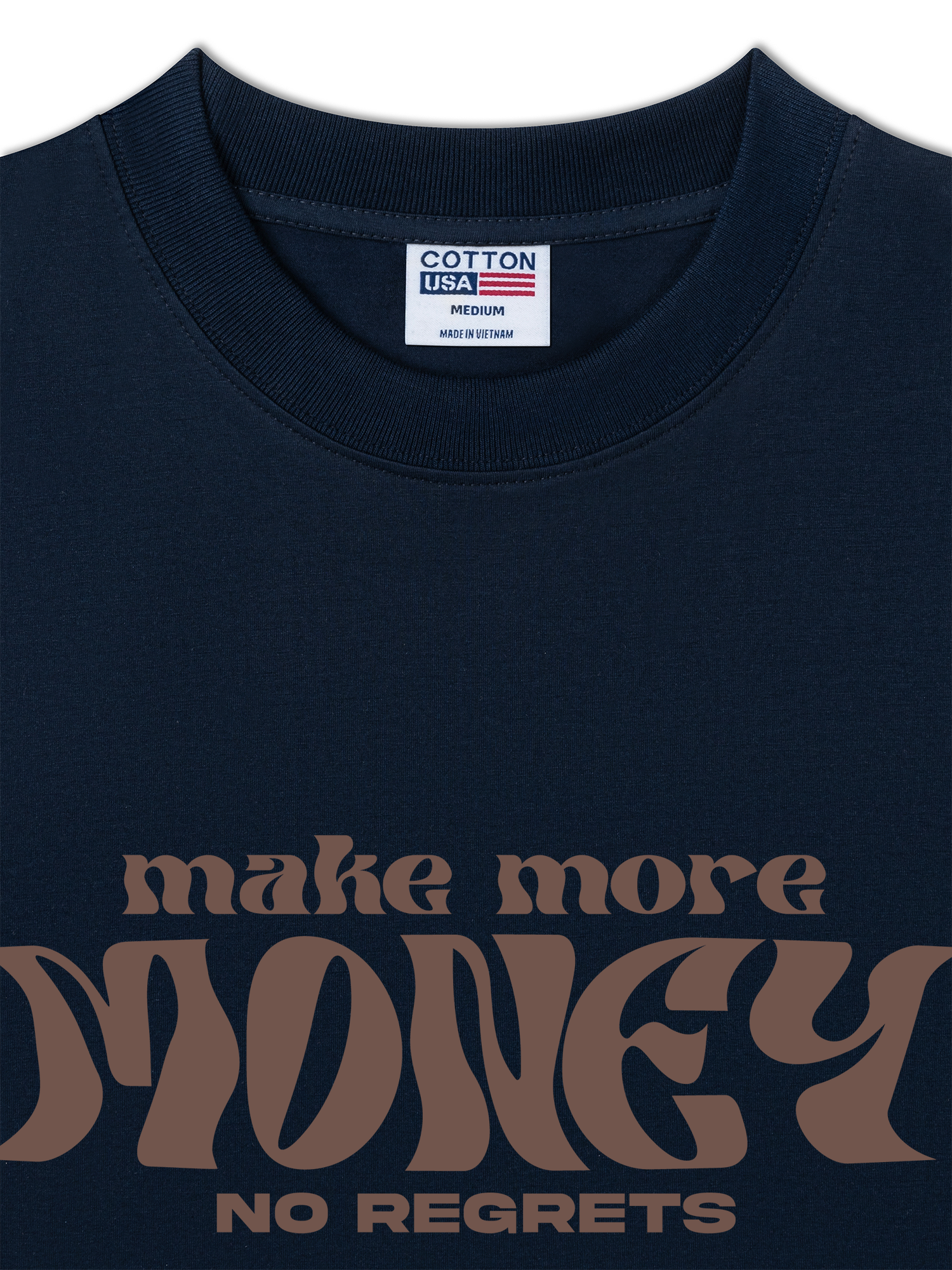 Áo Thun Relaxed Fit Money Make More No Regrets