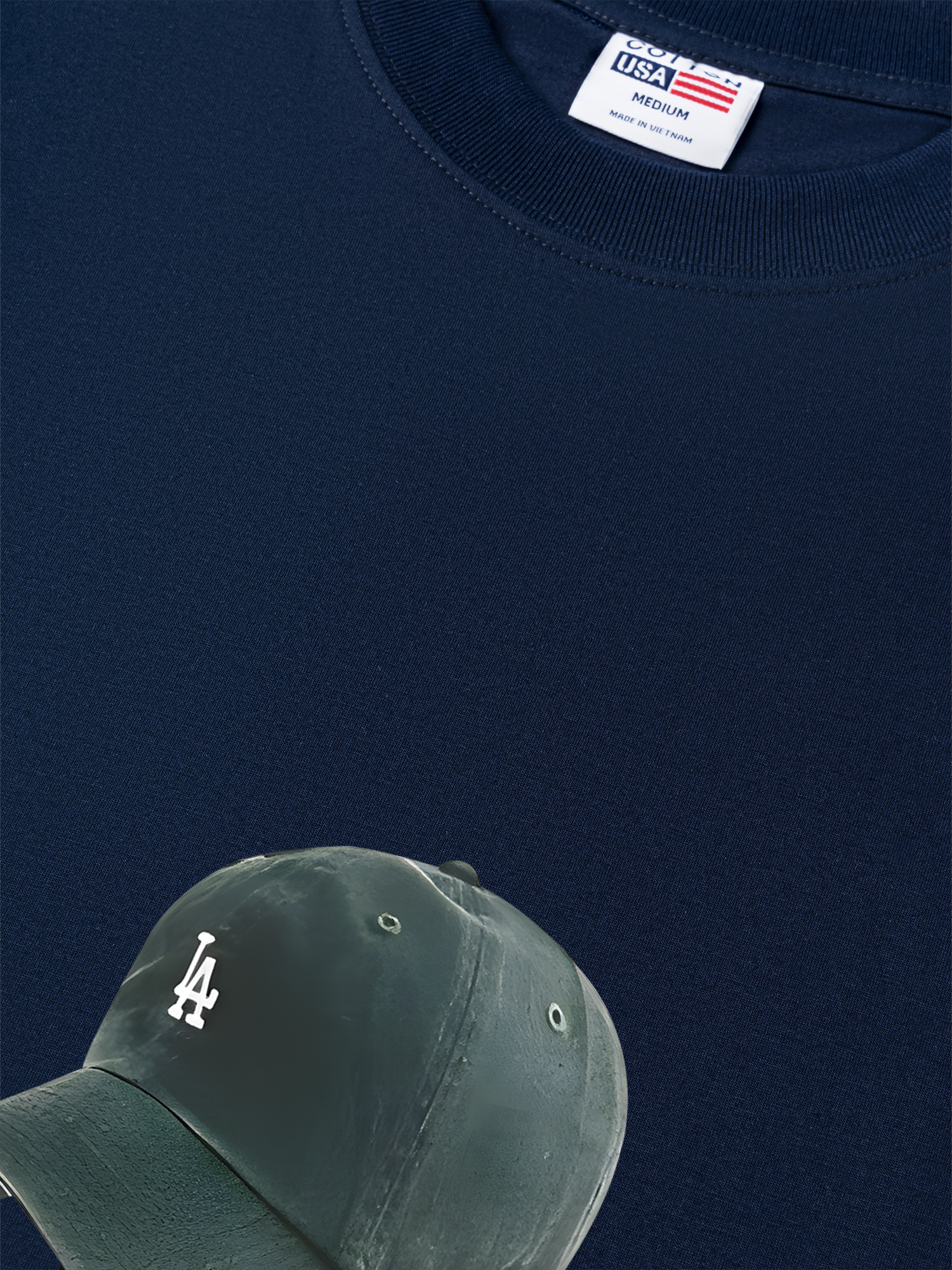 Áo Thun Relaxed Fit USA Los Ageles Green Hat