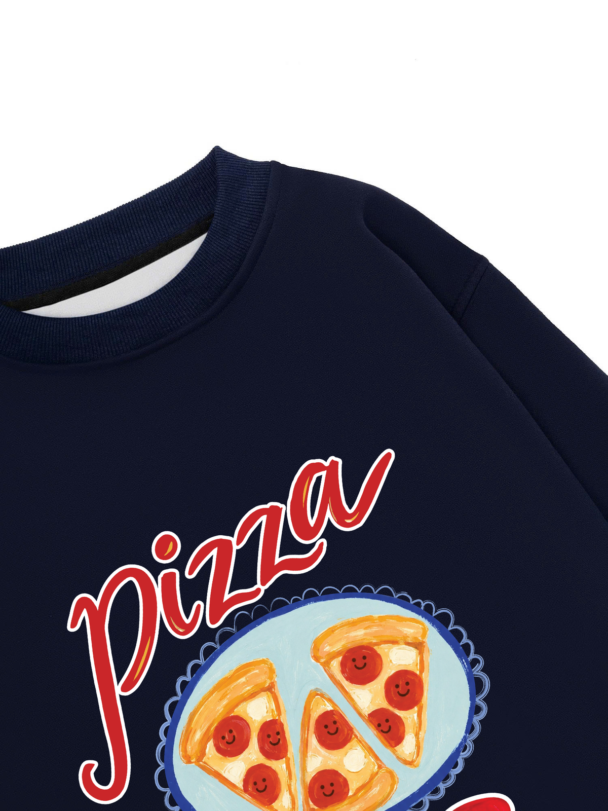 Áo Sweater Nỉ Hai Da Yummy Mood Pizza Girl Club