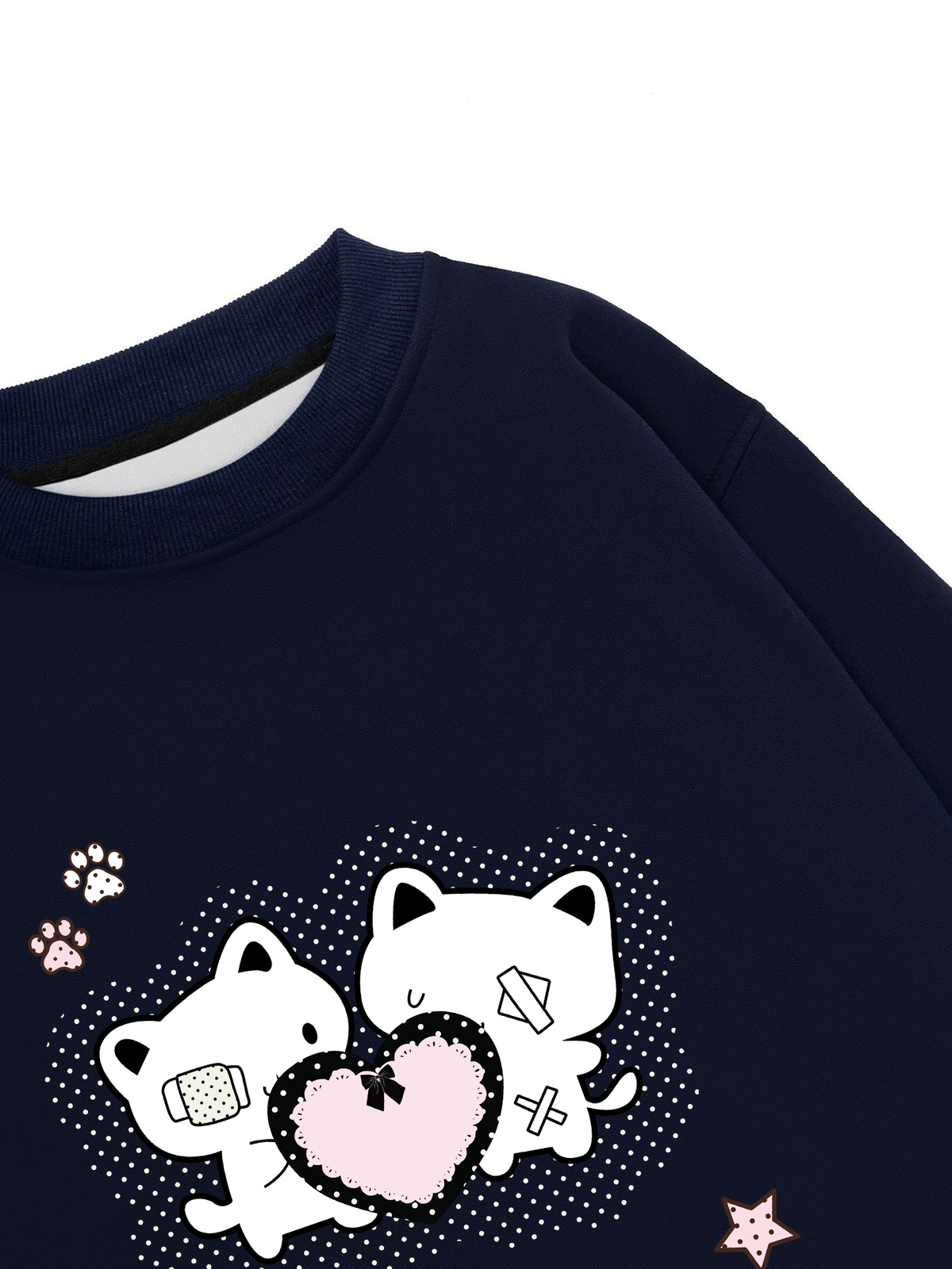 Áo Sweater Nỉ Hai Da Dotty Mood Starlight Kitty Care