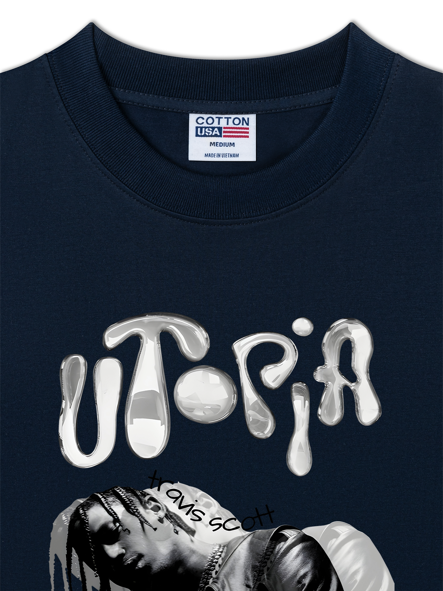 Áo Thun Relaxed Fit Rapper Travis Scott Utopia