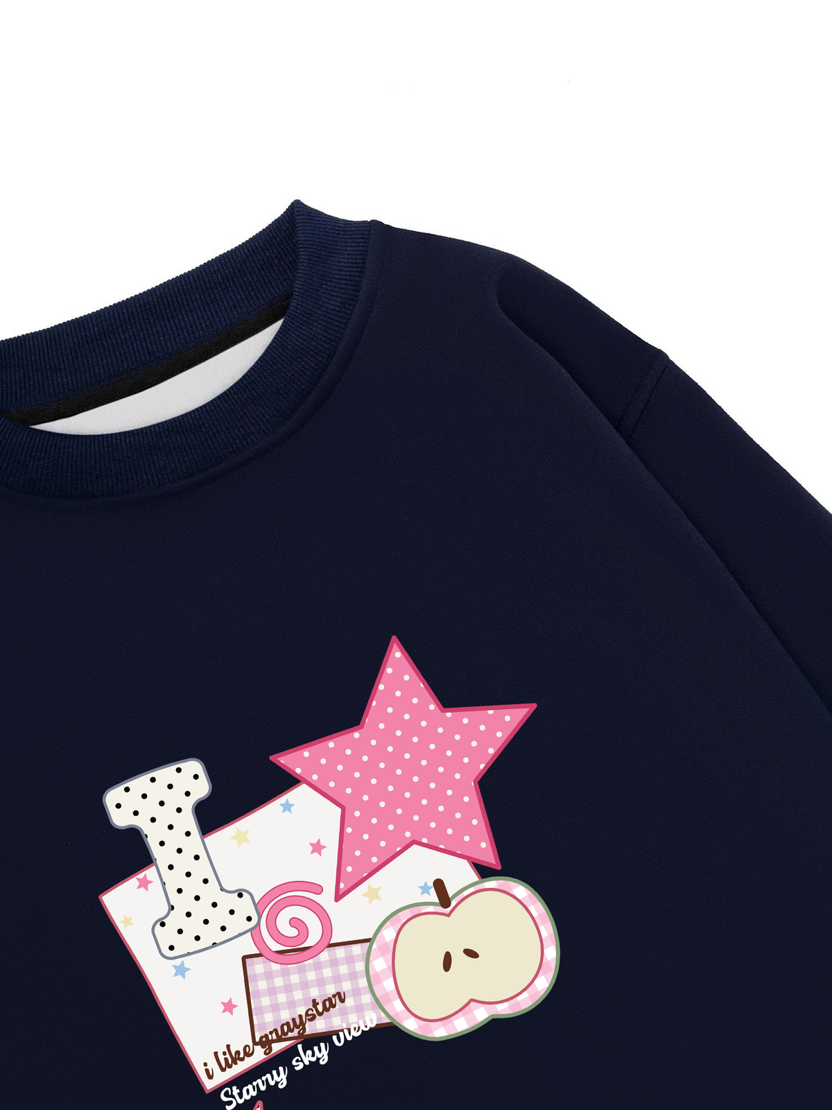 Áo Sweater Nỉ Hai Da Dotty Mood Pink Star Candy