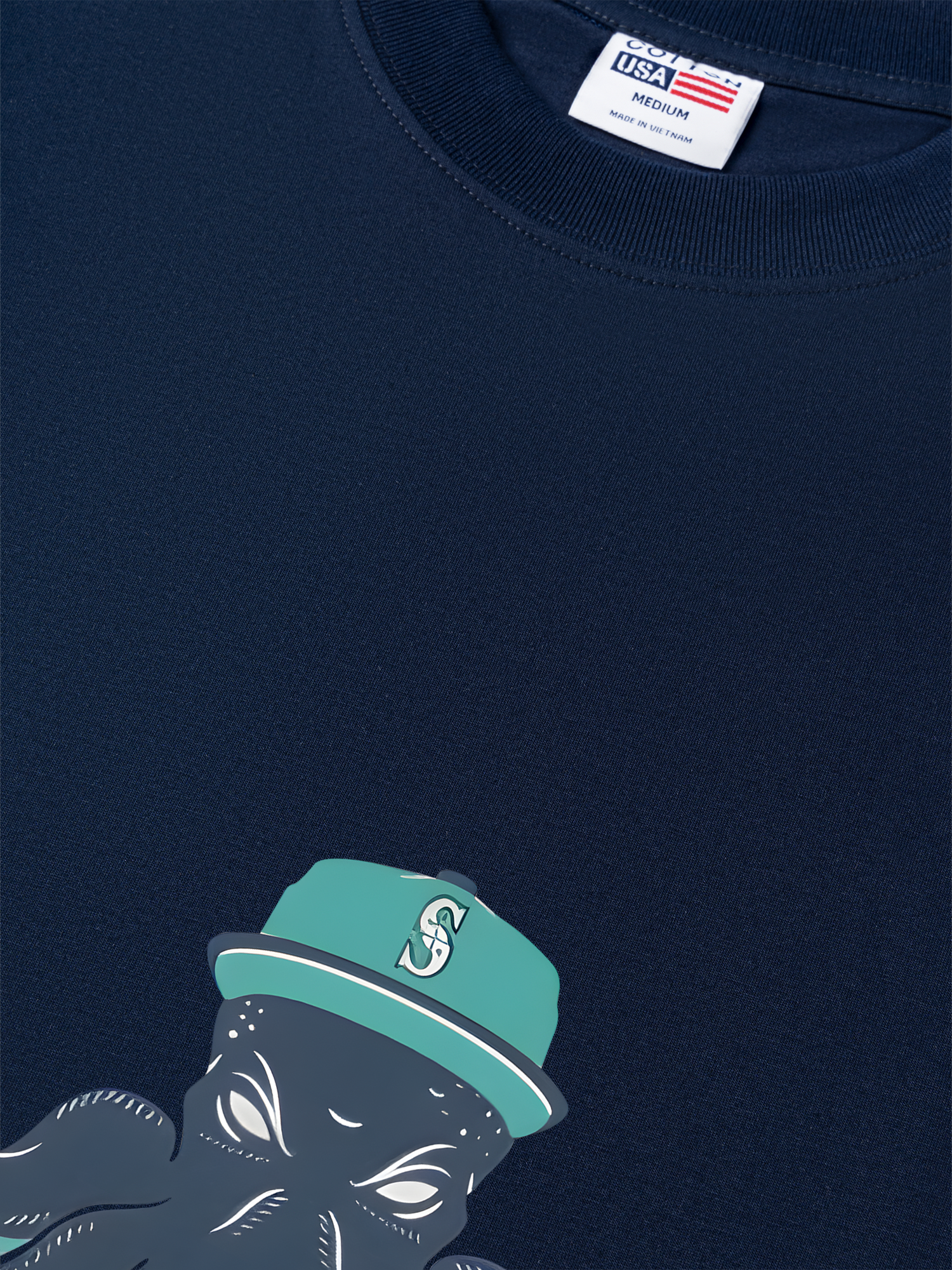 Áo Thun Relaxed Fit Baseball Green Octopus