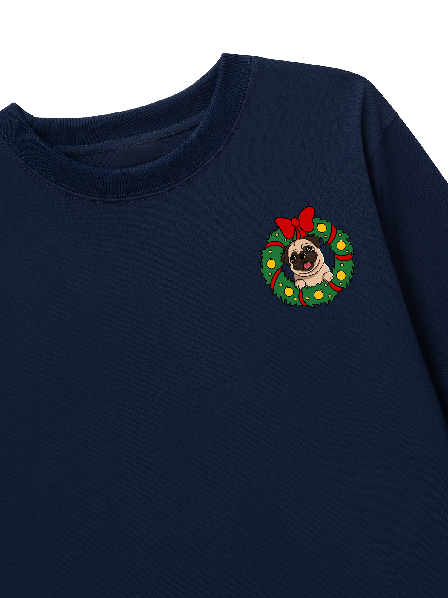 Áo Thun Dài Tay Pug In A Wreath