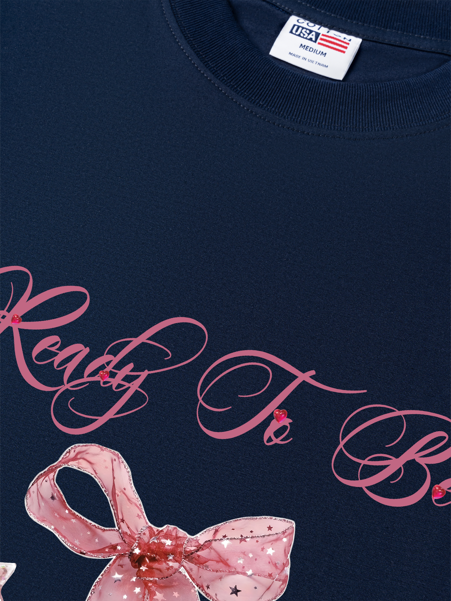 Áo Thun Relaxed Fit Bling Ribbon Ready To Be
