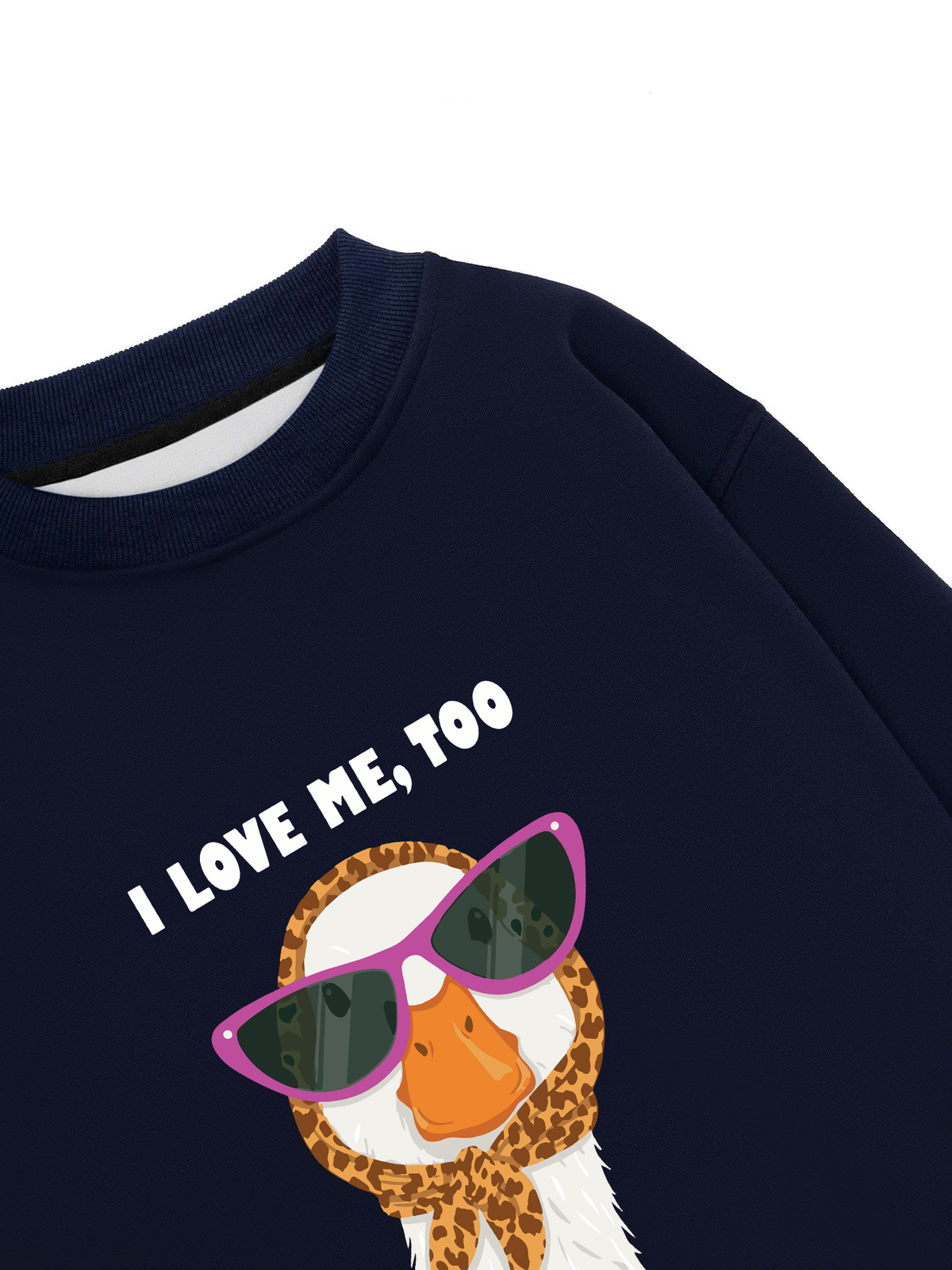 Áo Sweater Nỉ Hai Da Farm Lady Duck I Love Me Too