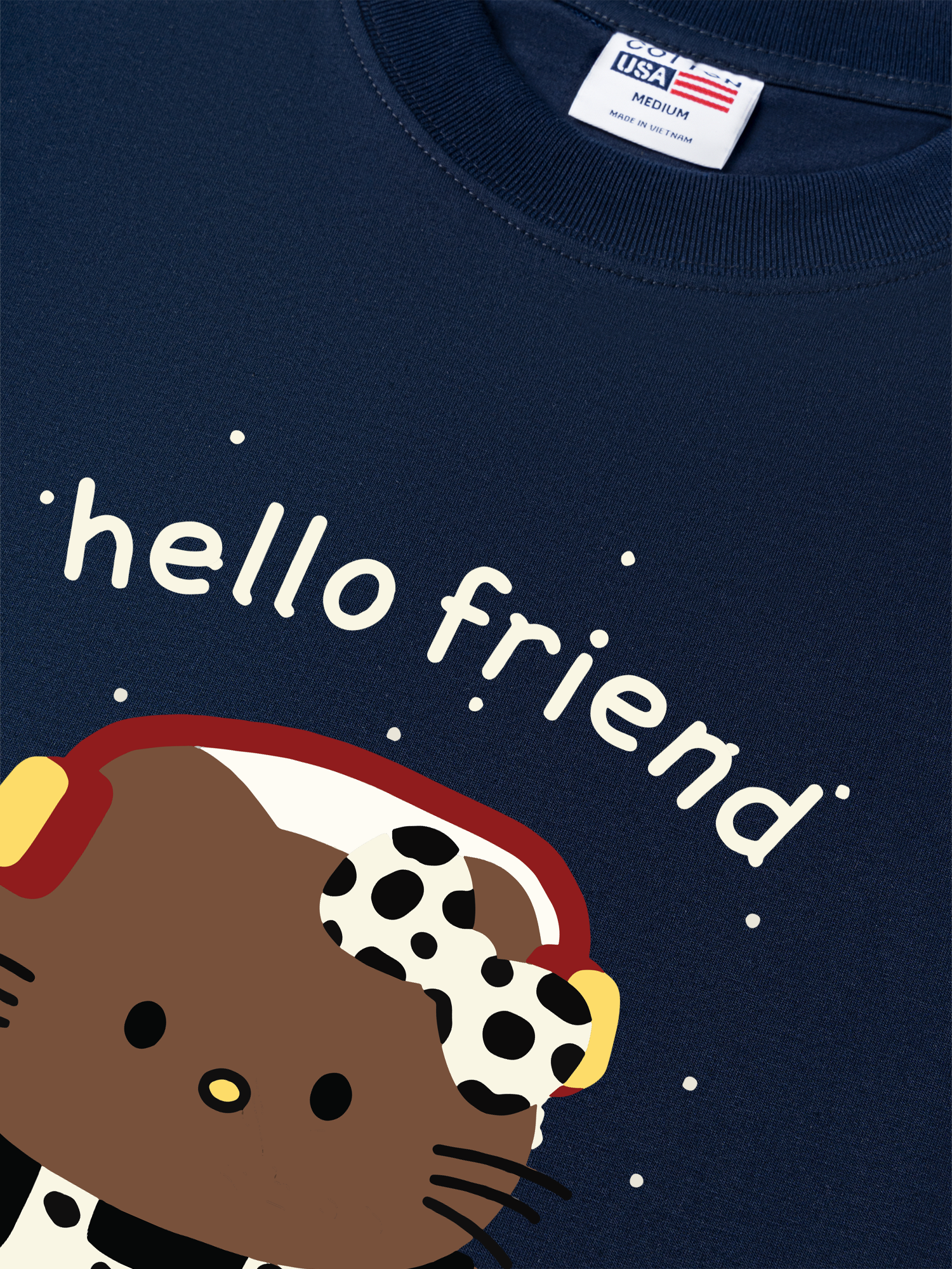 Áo Thun Relaxed Fit Soft Paw Hello Friend